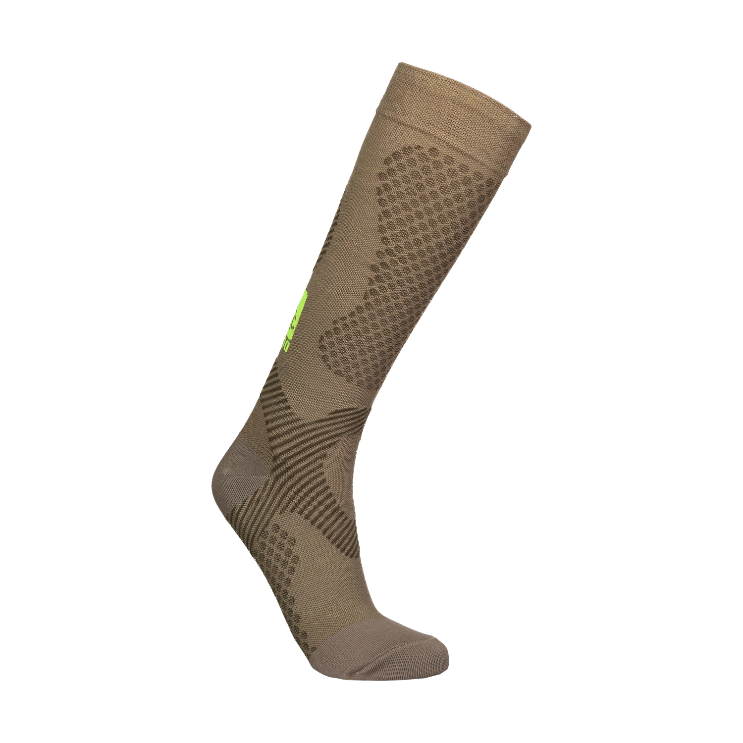 Compression merino socks - PORTION khaki