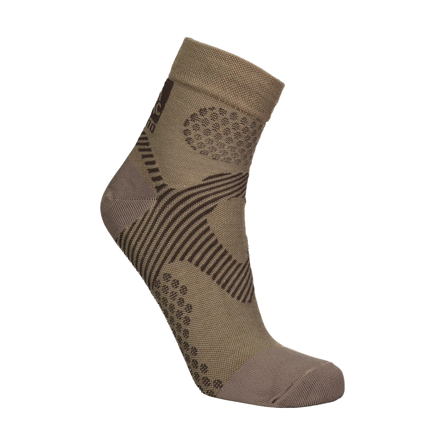 Compression merino socks - FERVOUR brown-1