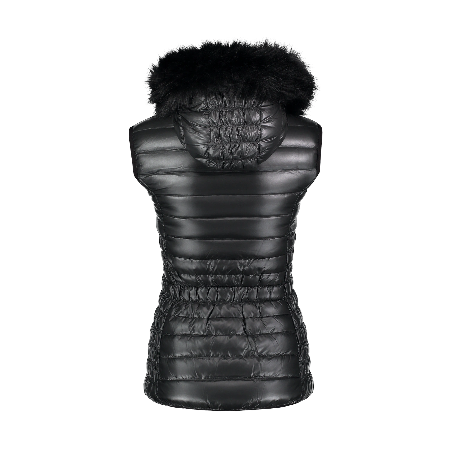 Winter vest women's - FURRY black-2