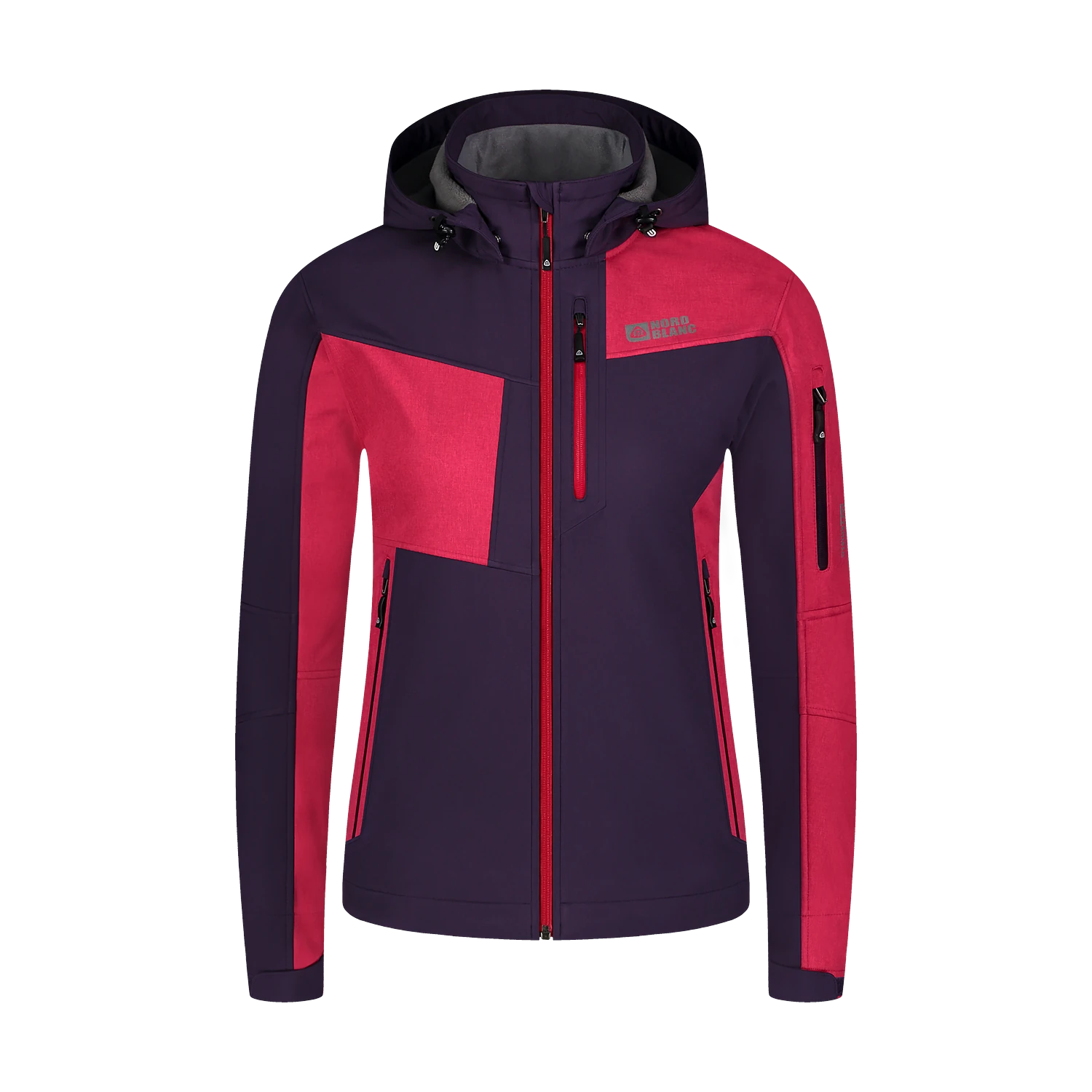 lyzarska softshell bunda damska vertigo fialova nbwsl4684