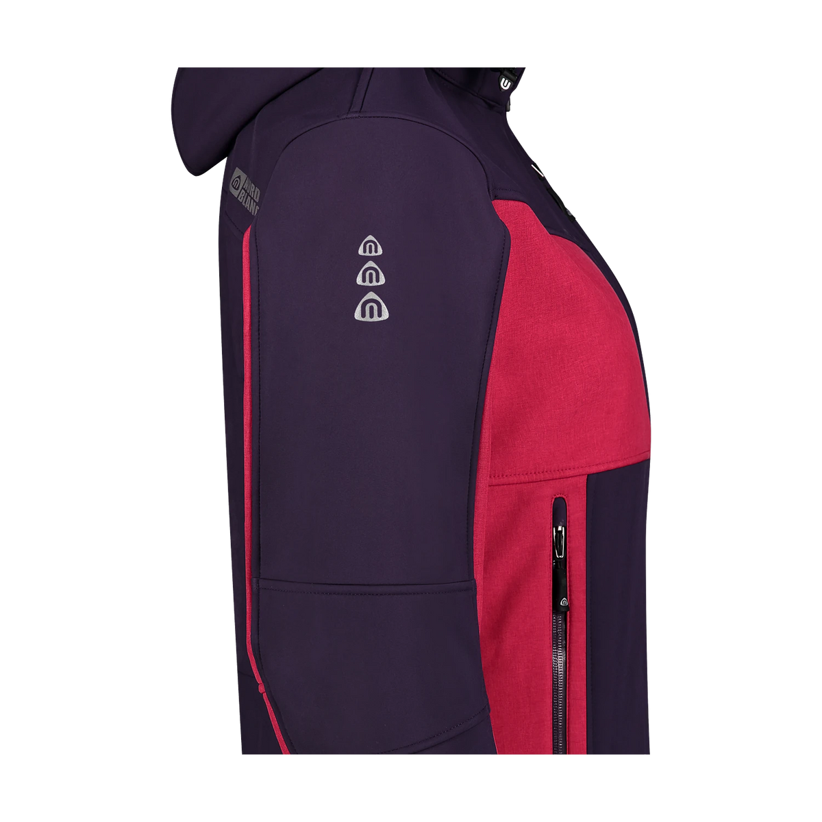 lyzarska softshell bunda damska vertigo fialova nbwsl4684