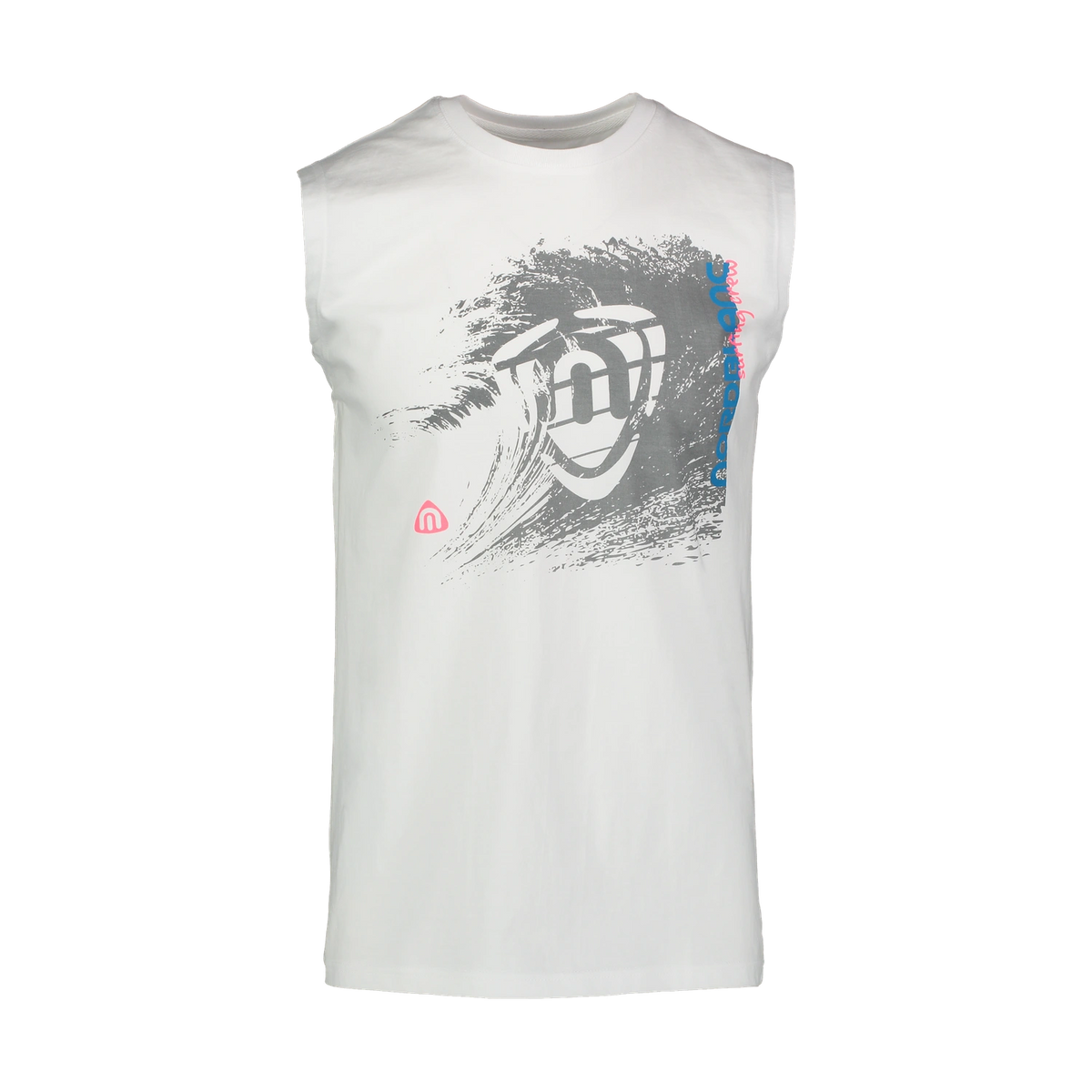 Cotton tank top men's - AMPED white