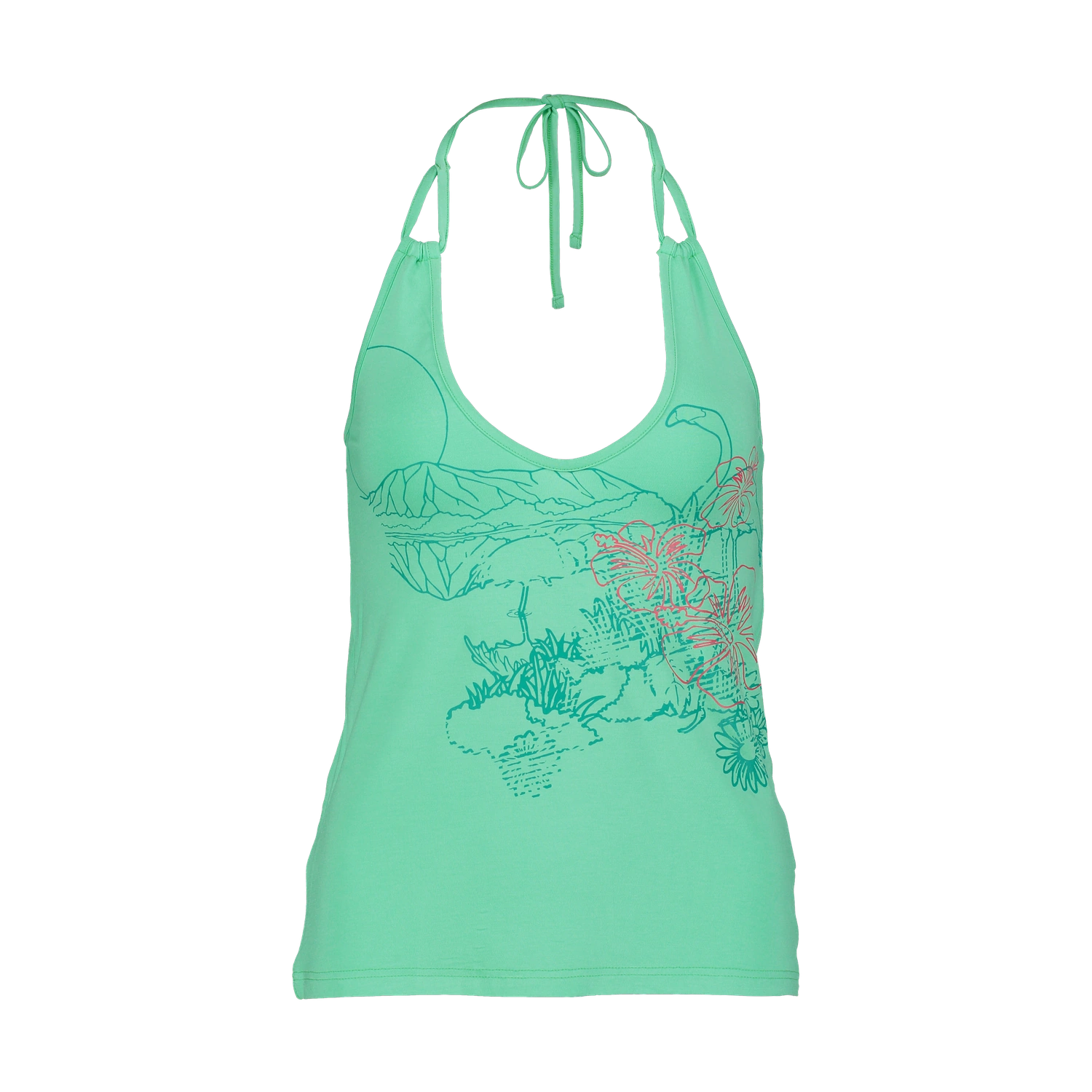 Elastic tank top women's - HAWAII green-1