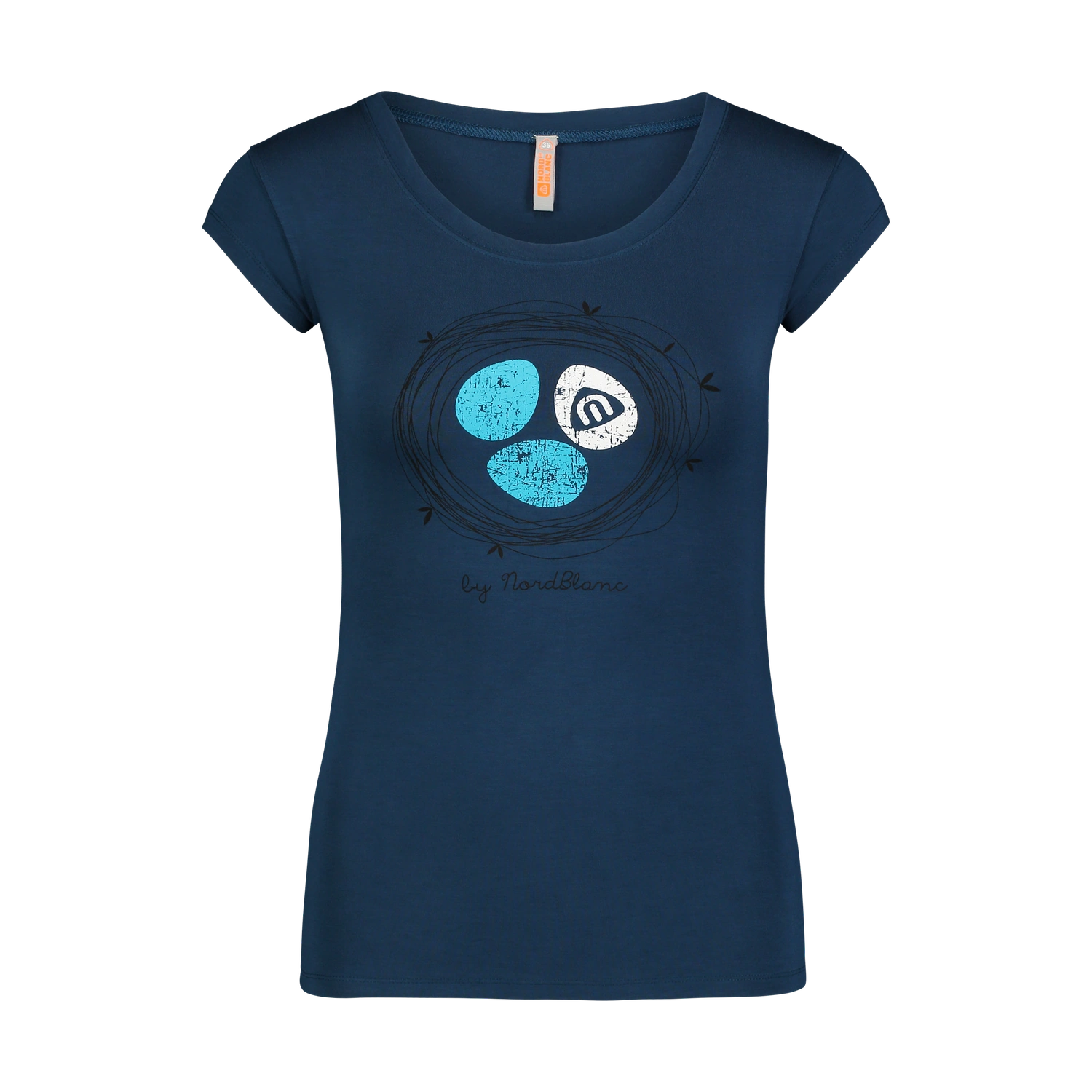 Elastisches T-Shirt Damen - NEST blau-1