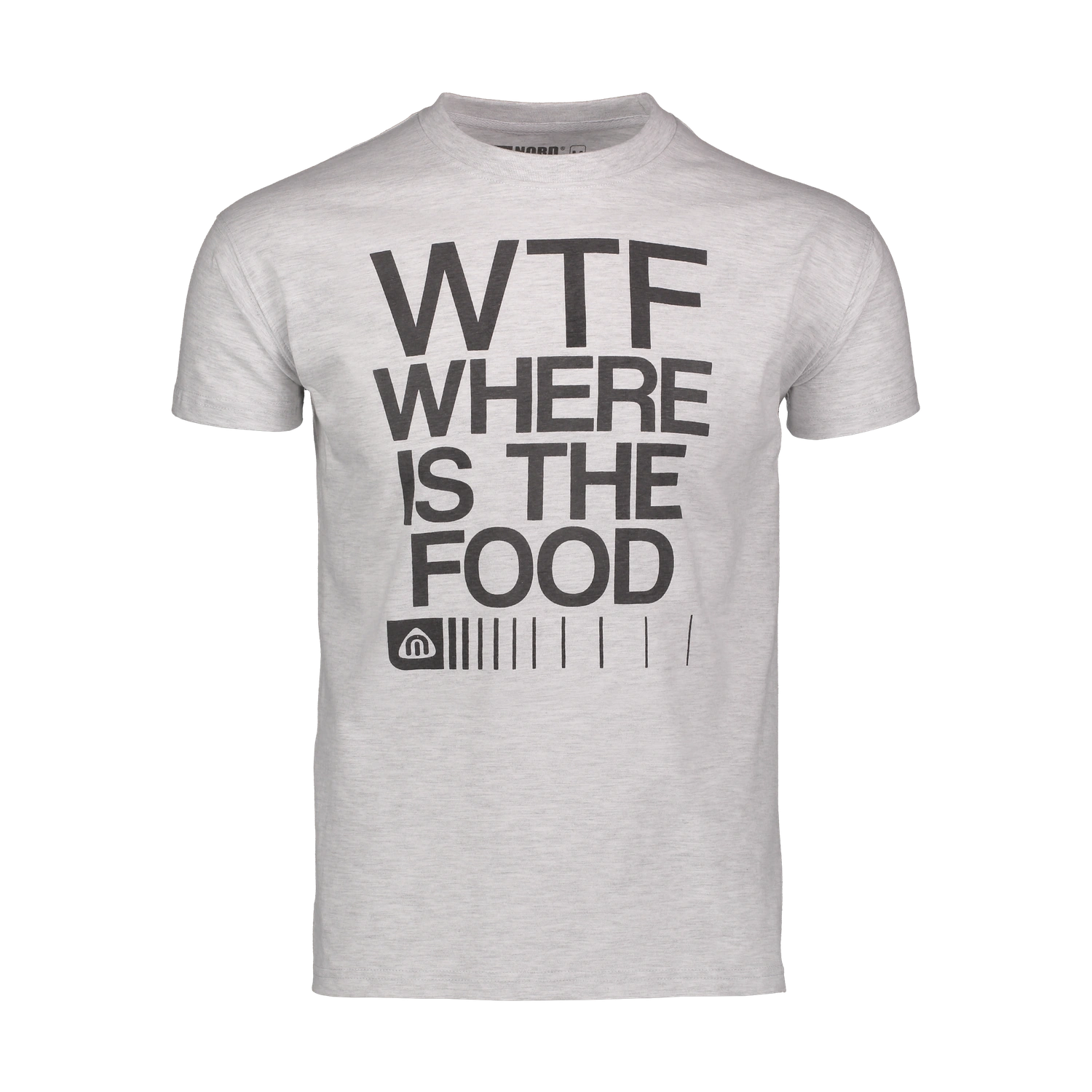 Cotton t-shirt men's - FOOD grey