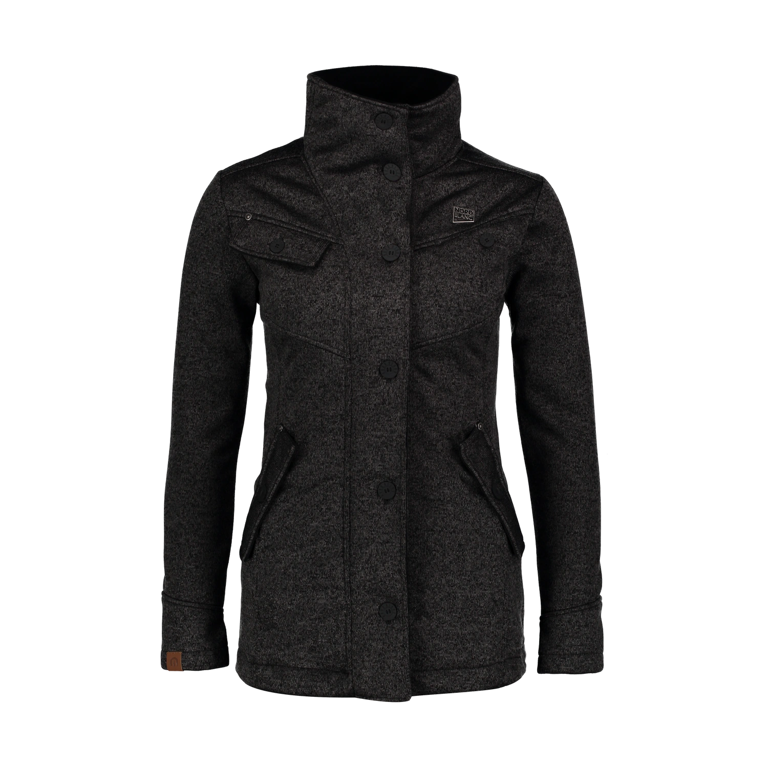 Pulóveres softshell kabát női - DUE fekete
