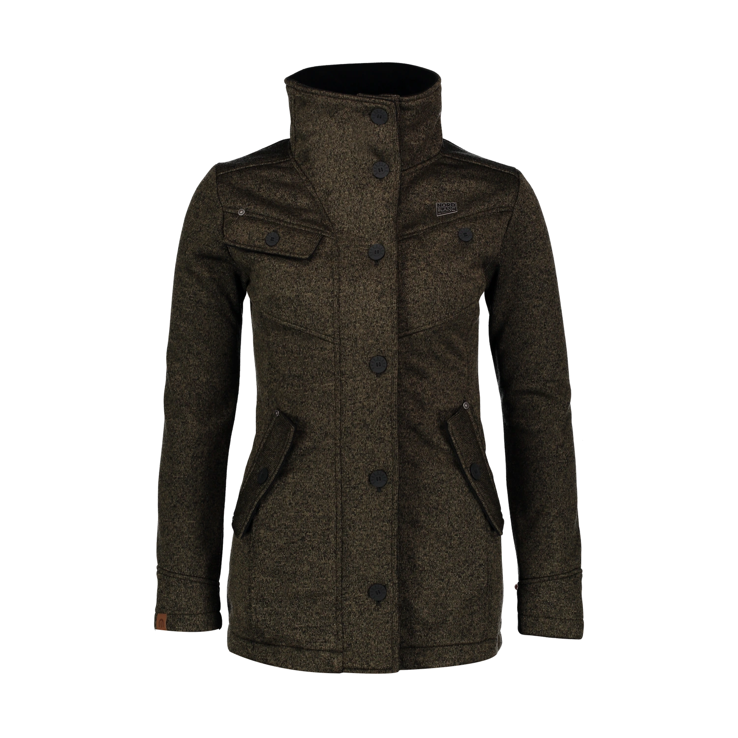 Pulóveres softshell kabát női - DUE khaki