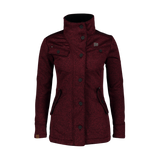 Damen-Parka im Stil eines Strick-Sweaters - DUE weinrot