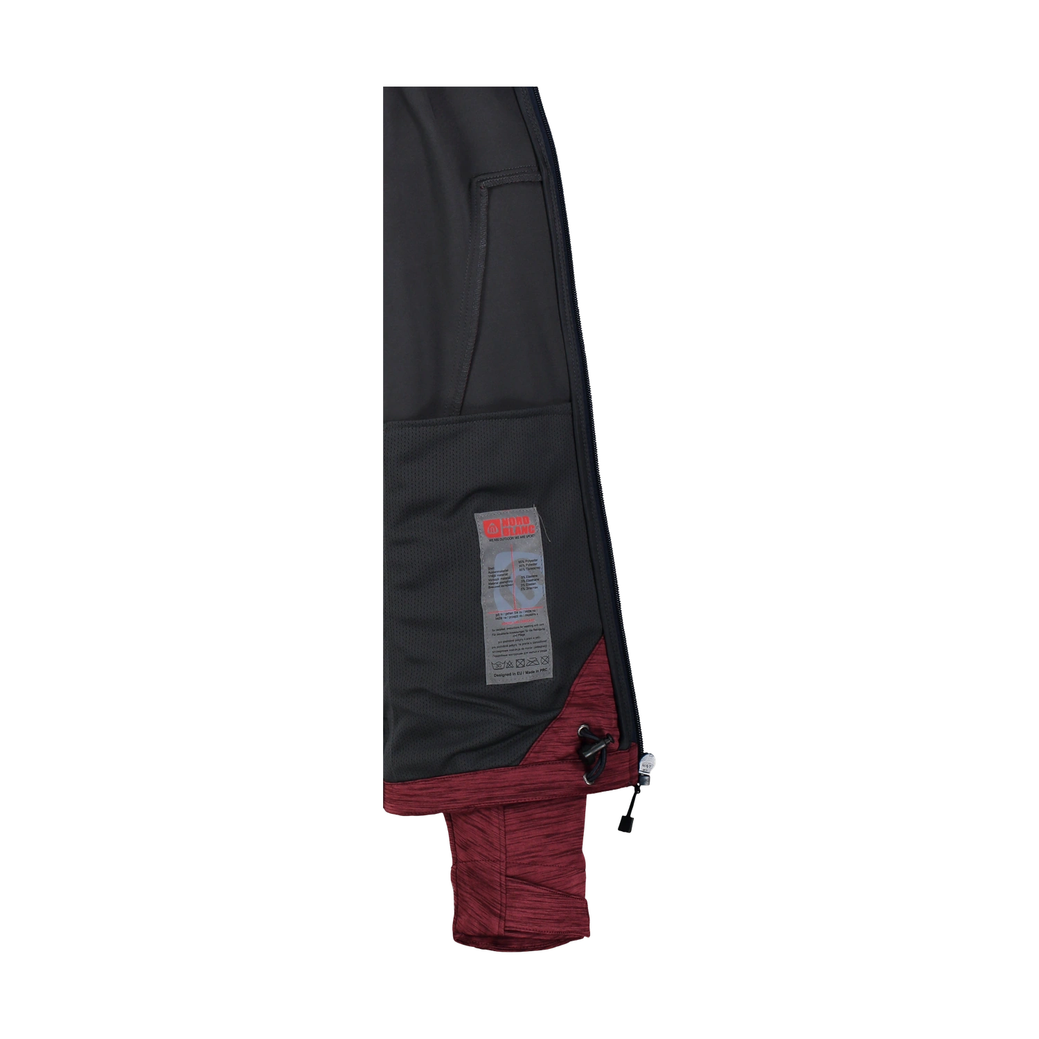 Könnyű softshell dzseki/kabát 2az1ben férfi - BREEZY borszínű-4