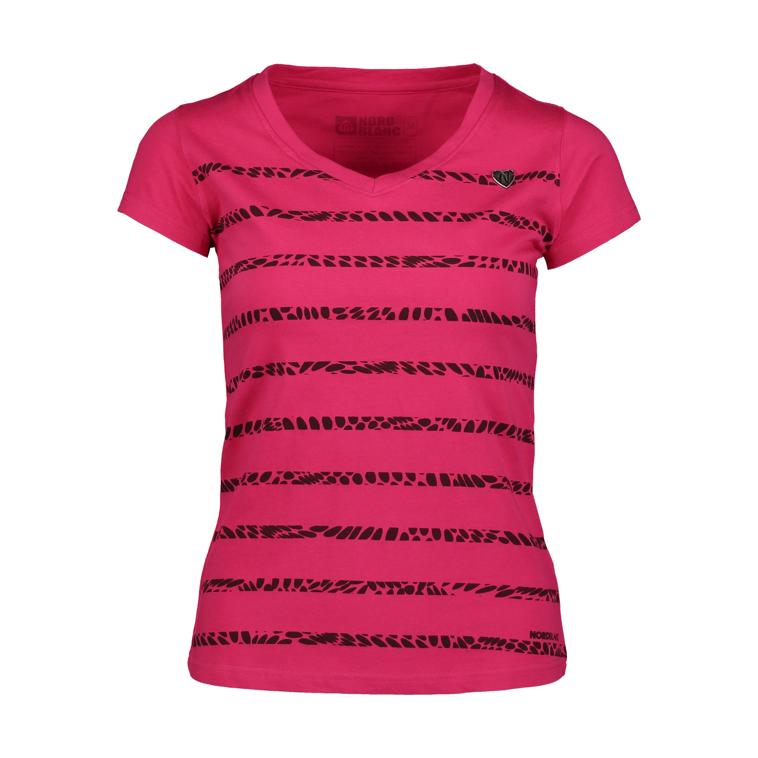 Cotton t-shirt women's - SORT pink-1