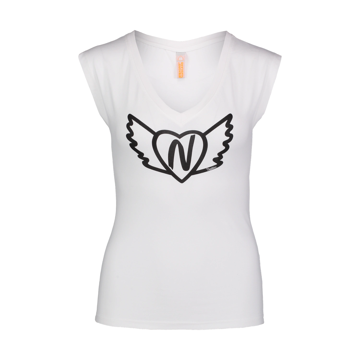 Elastic t-shirt women's - WINGED white