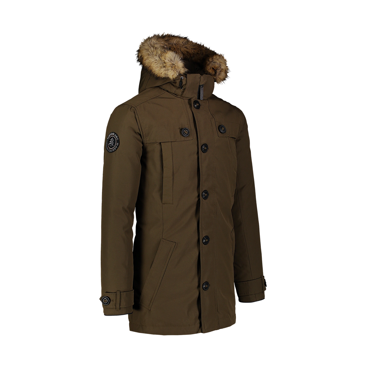 Péřový kabát pánský - STUD khaki-2