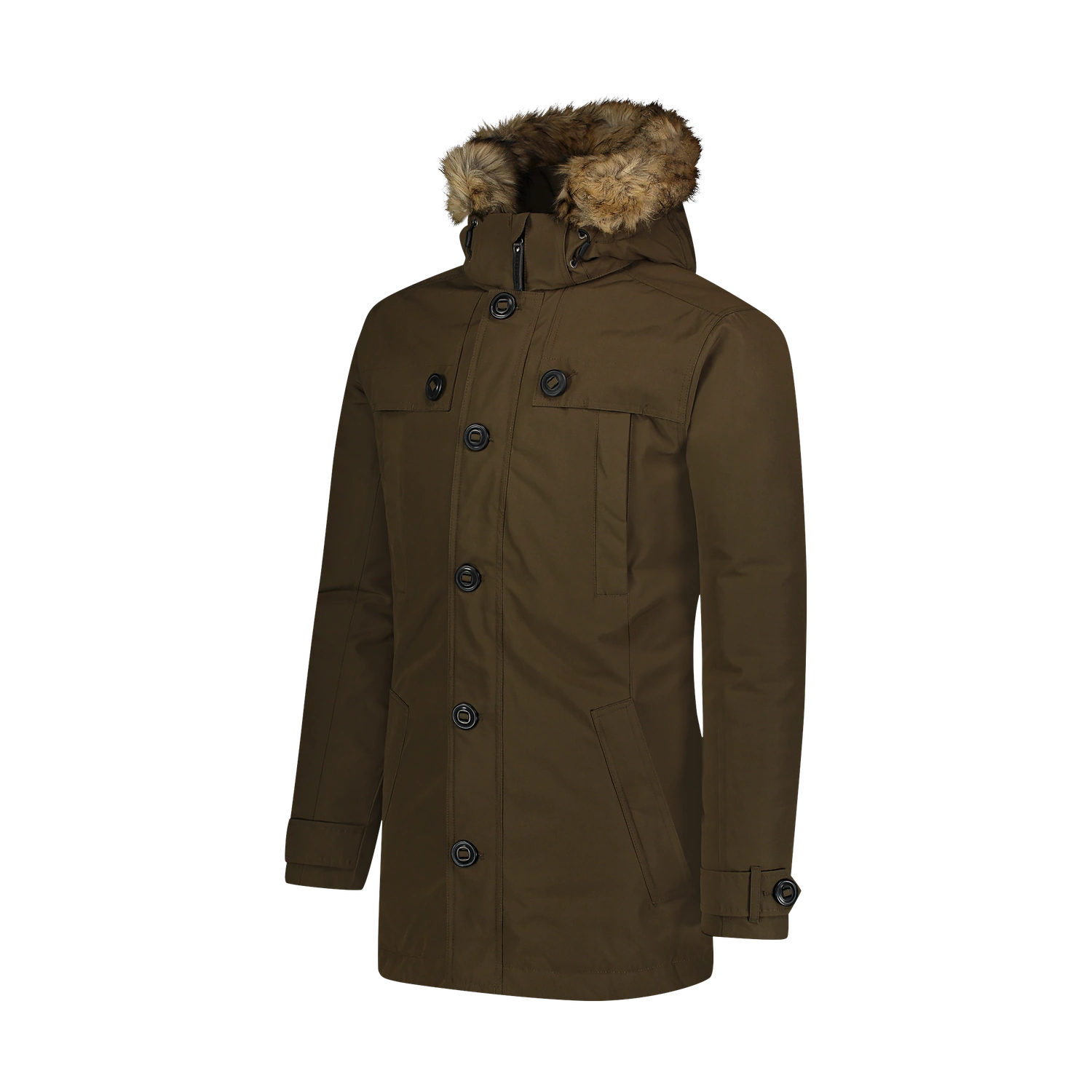 Péřový kabát pánský - STUD khaki-3