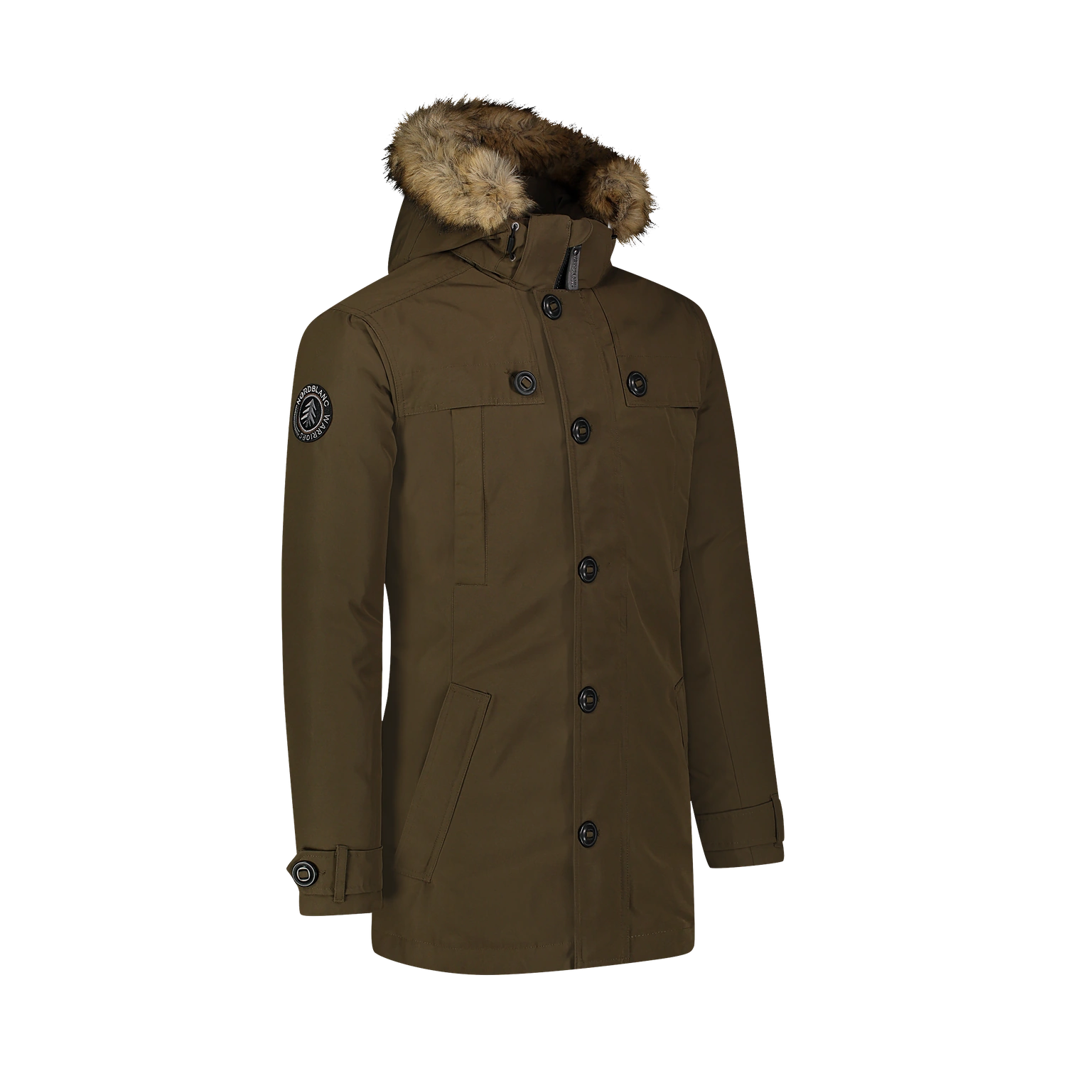 Péřový kabát pánský - STUD khaki-7