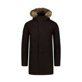 Down parka men's - RELY brown