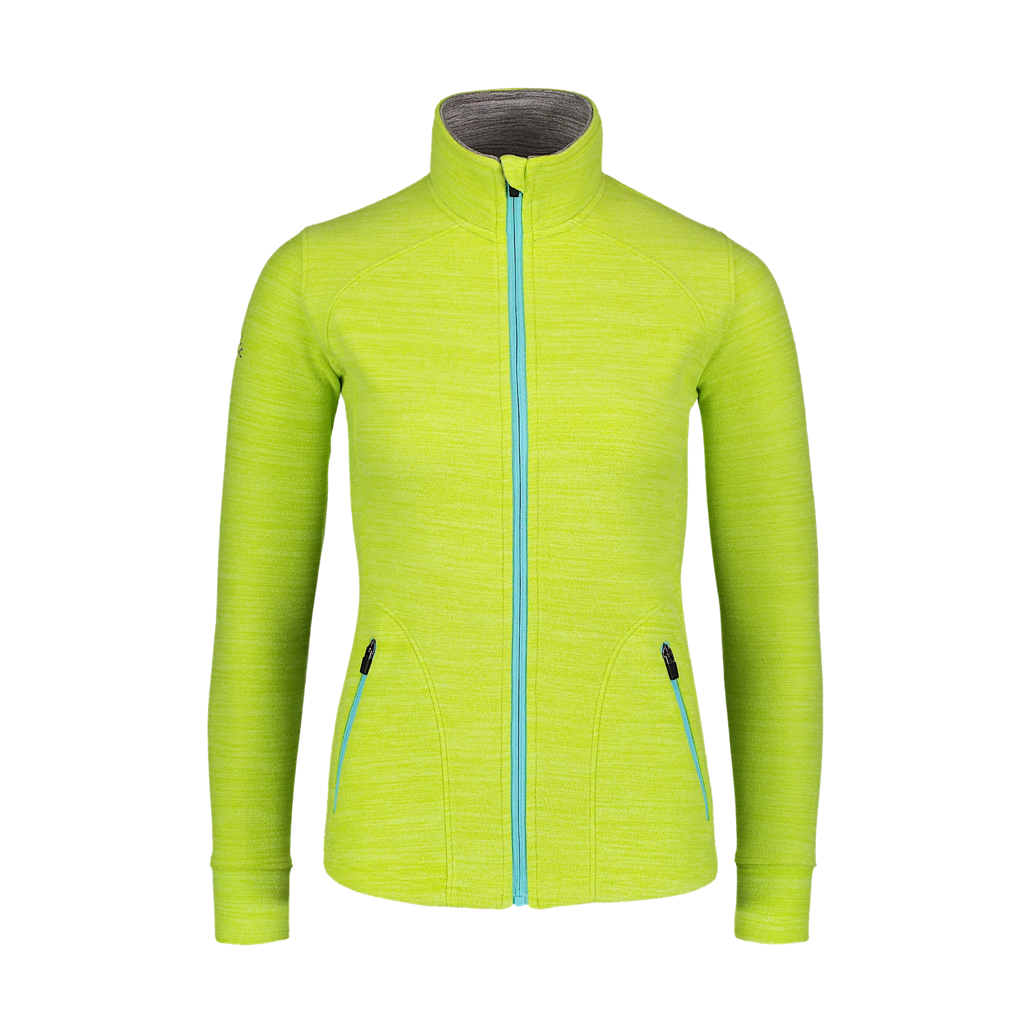 Double fleece jacket women's - FEELING green