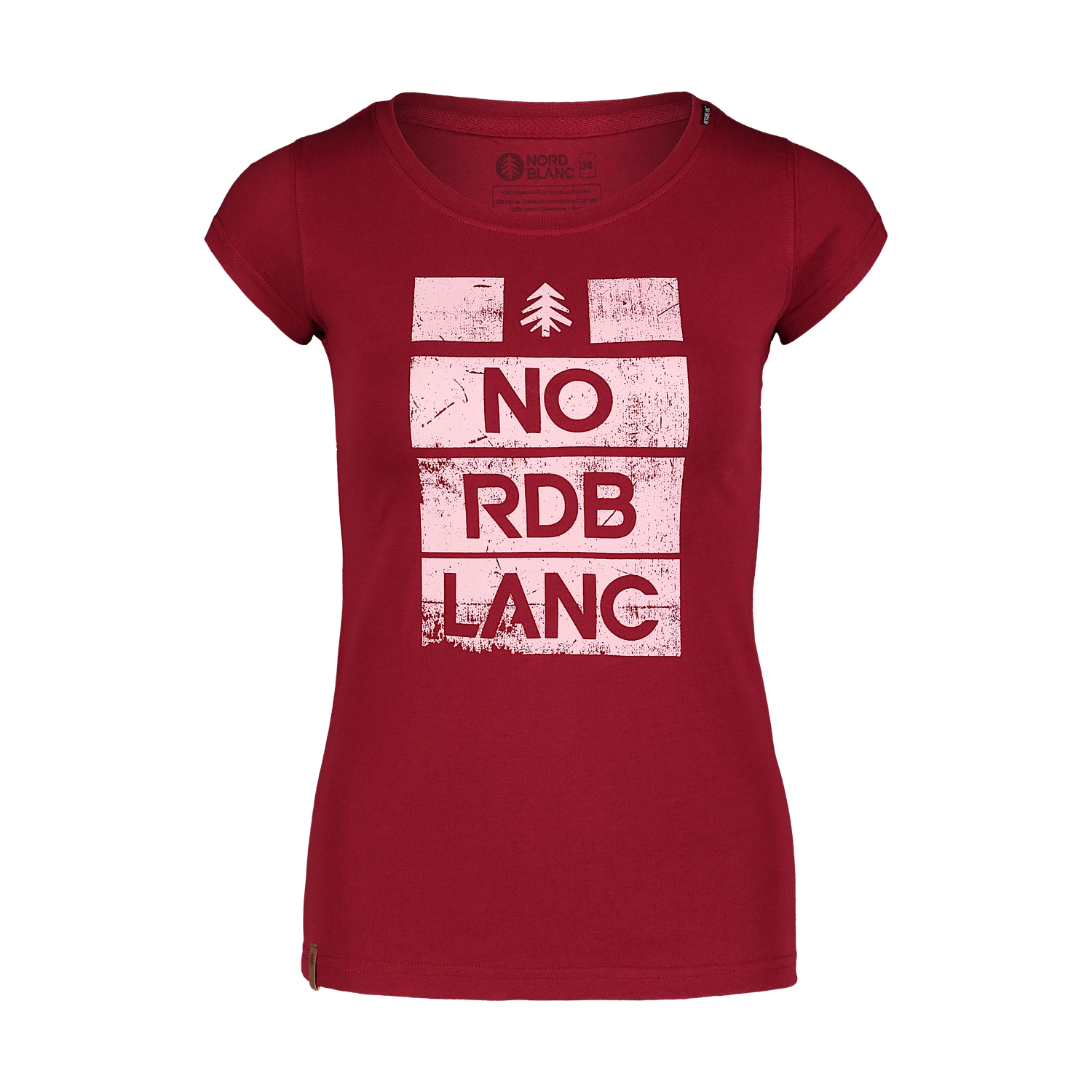 Cotton t-shirt women's - DYE wine red