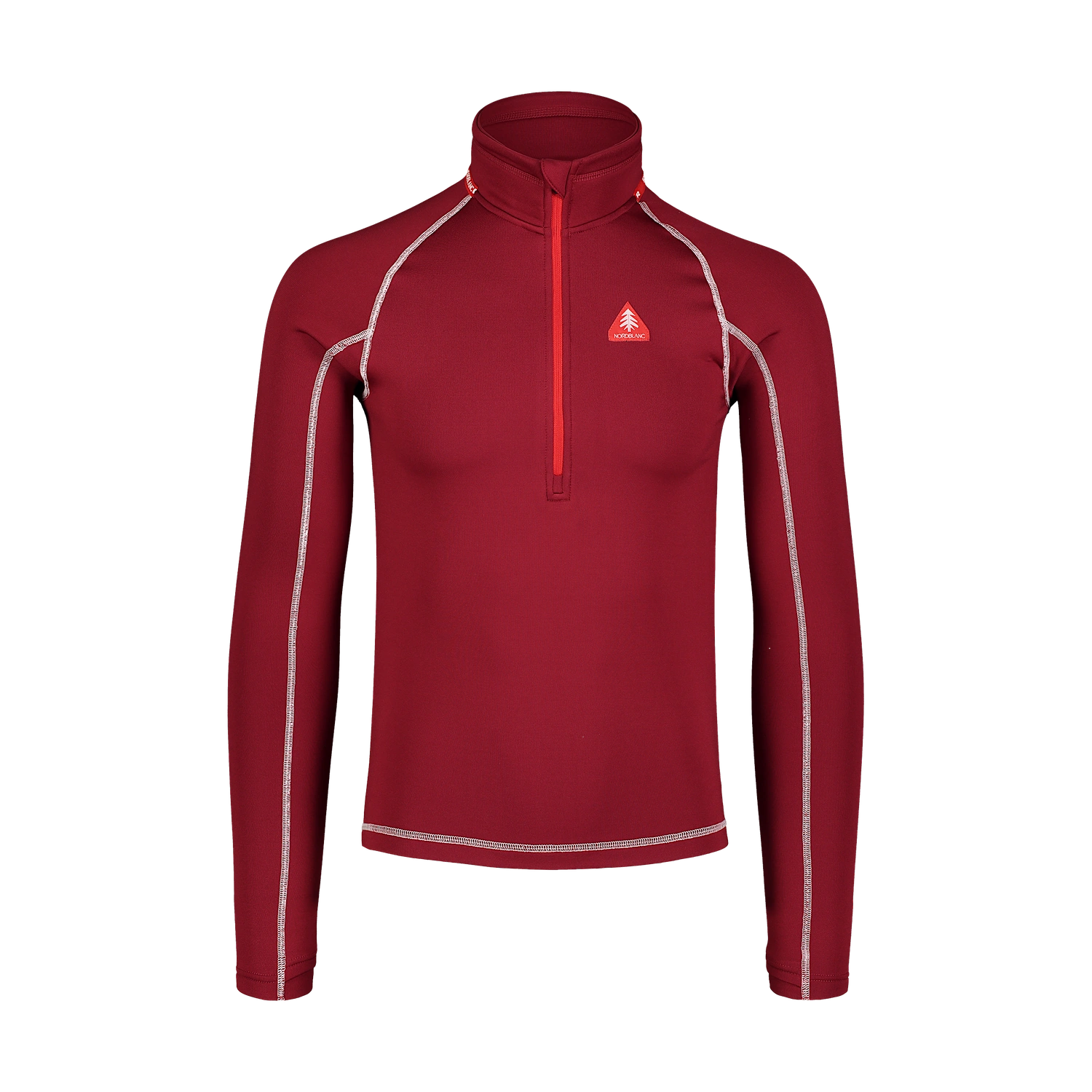 Winter baselayer top men's - FIERCE wine red