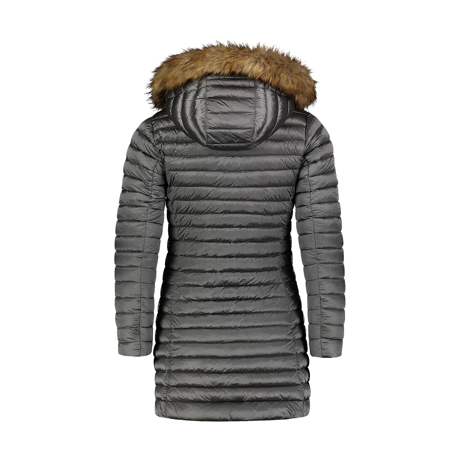 Geacă lungă de iarnă pentru femei - TEDDYBEAR gri-5