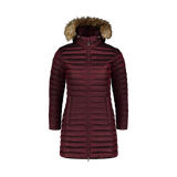 Geacă lungă de iarnă pentru femei - TEDDYBEAR bordo