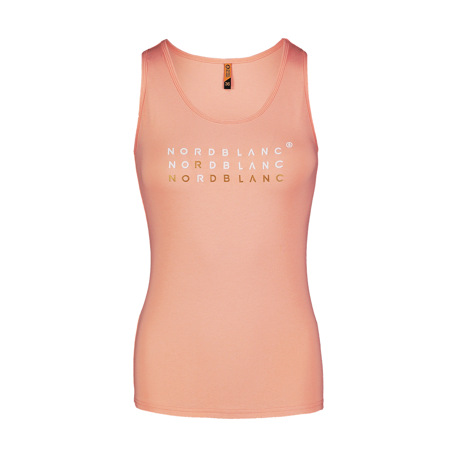 Bombažna majica brez rokavo ženska - MINIMALIST oranžna-1
