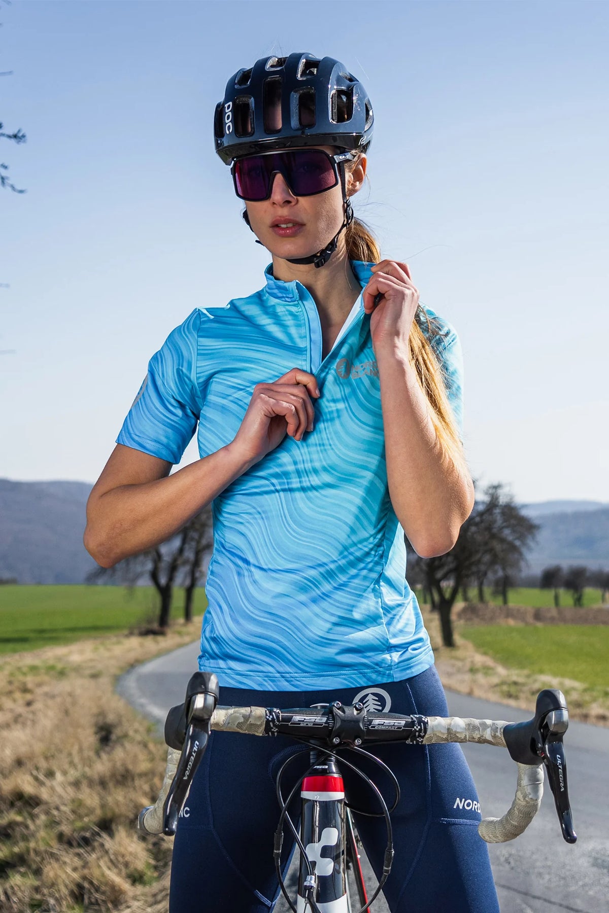 Radtrikot Damen - DESERT blau – Bild 3