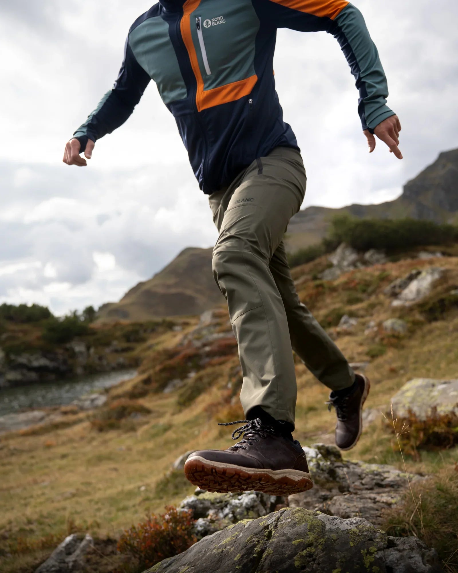 Kožené outdoorové topánky pánske - PRIMO hnedé-3