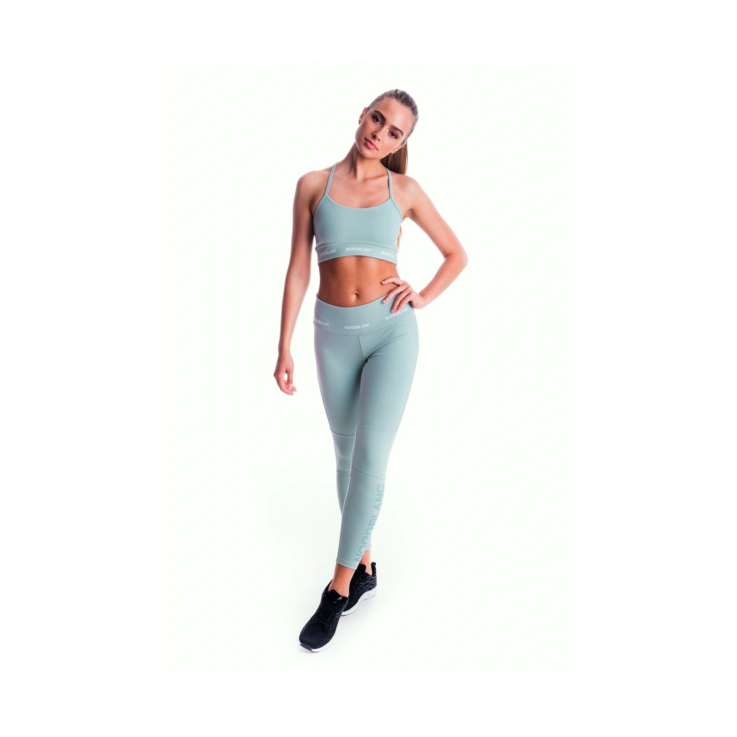Sports leggings women's - STRETCH green-2