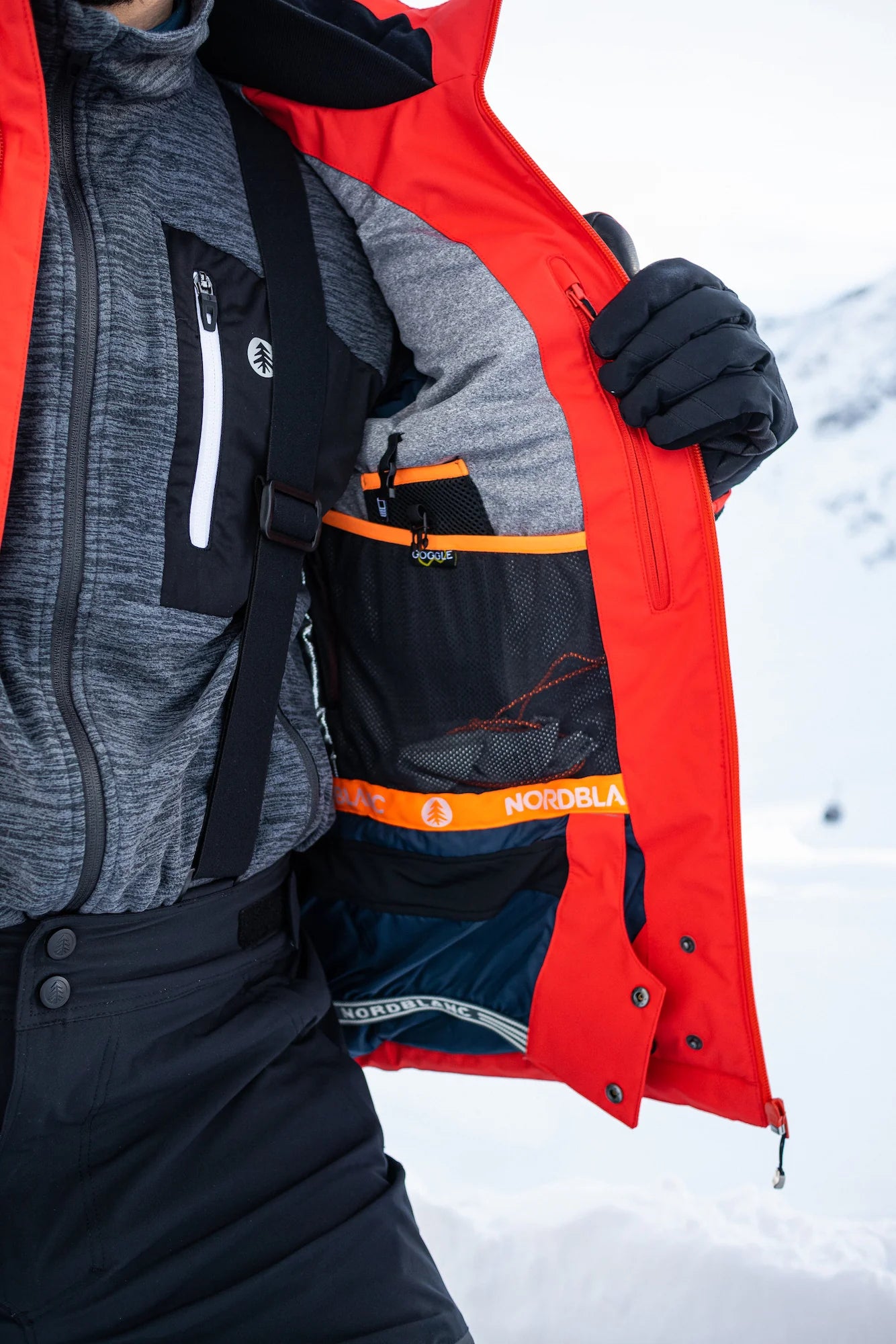 Skijacke Herren - SUBZERO rot-7