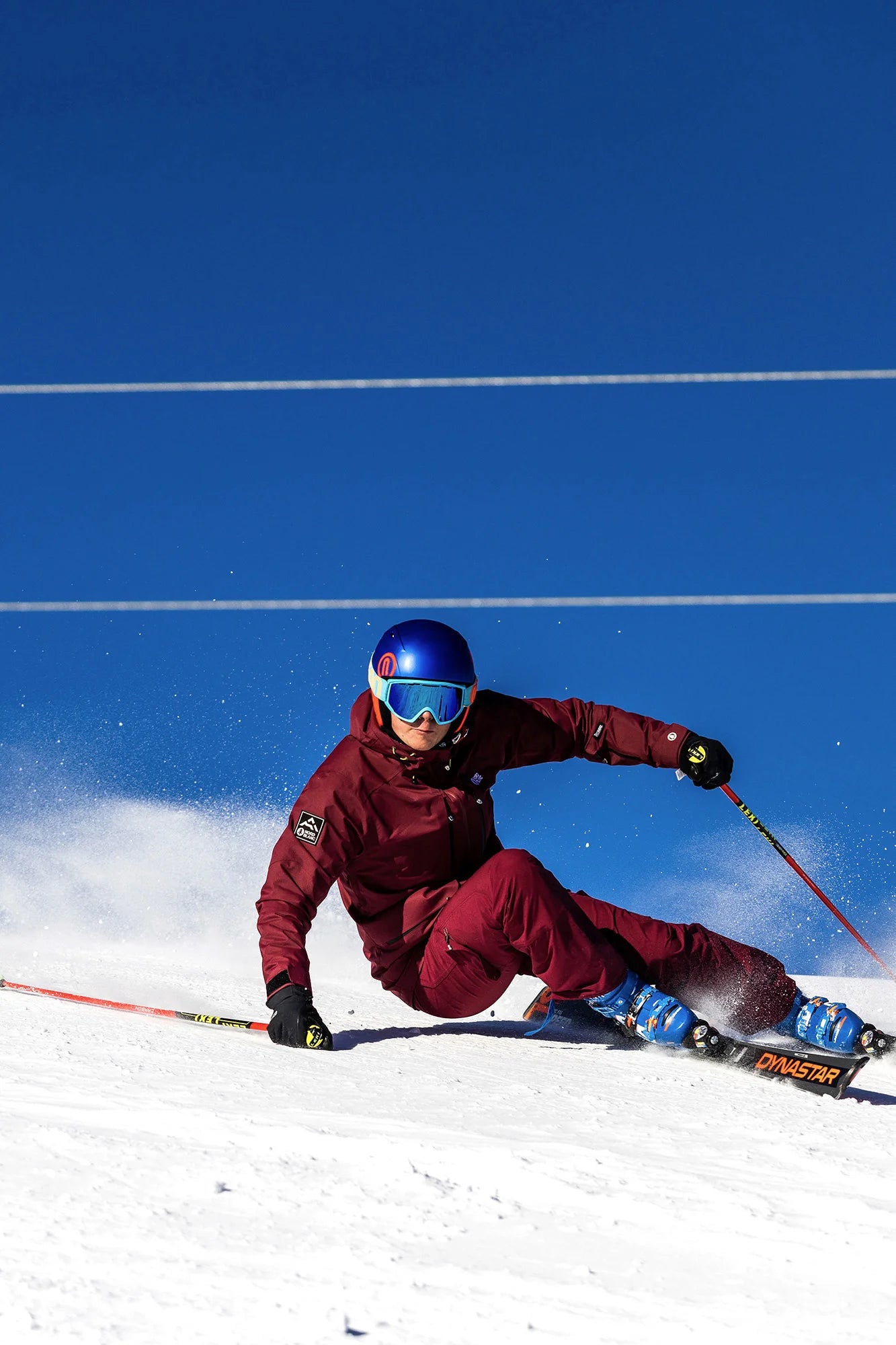 Ski jacket men's - GLACIAL wine red-4