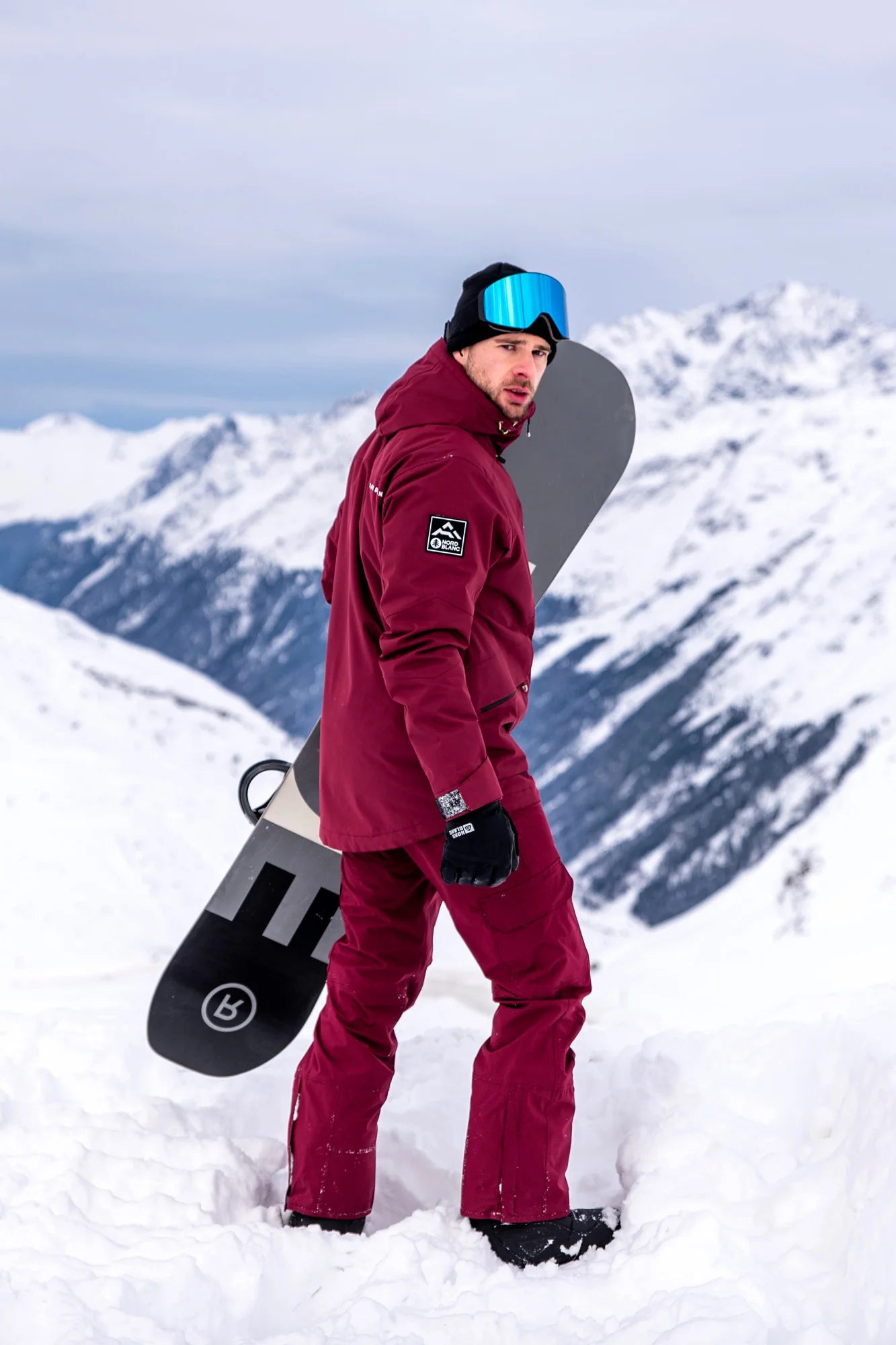 Ski jacket men's - GLACIAL wine red-7