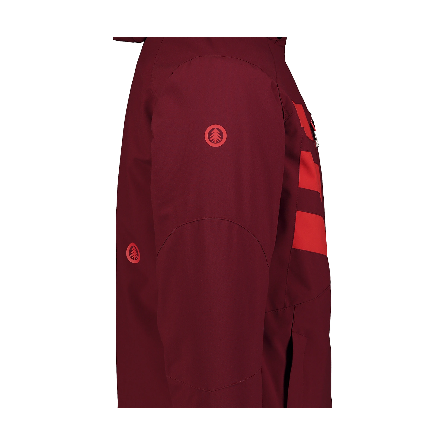Ski jacket men's - STRIPED wine red-4