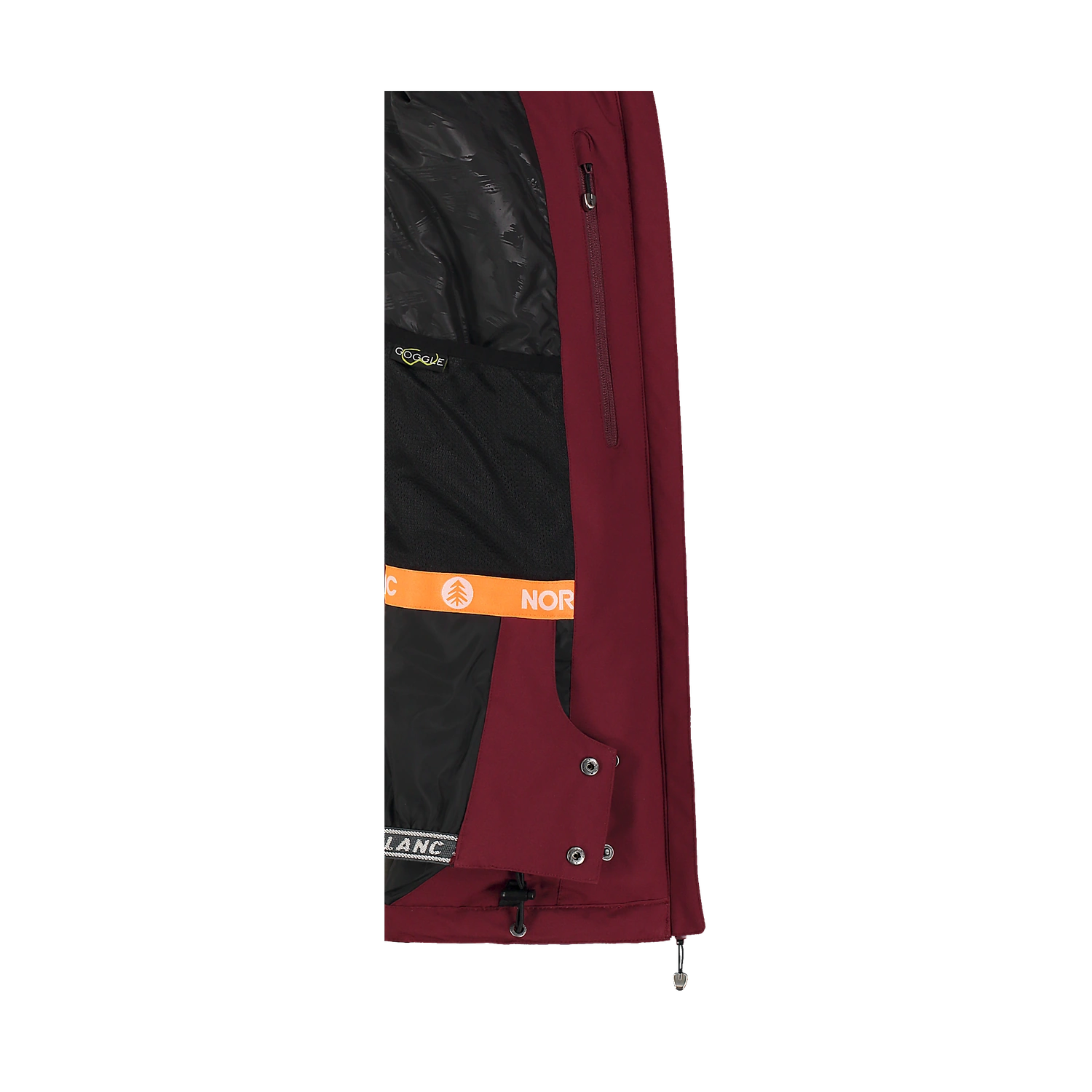 Ski jacket men's - STRIPED wine red-7