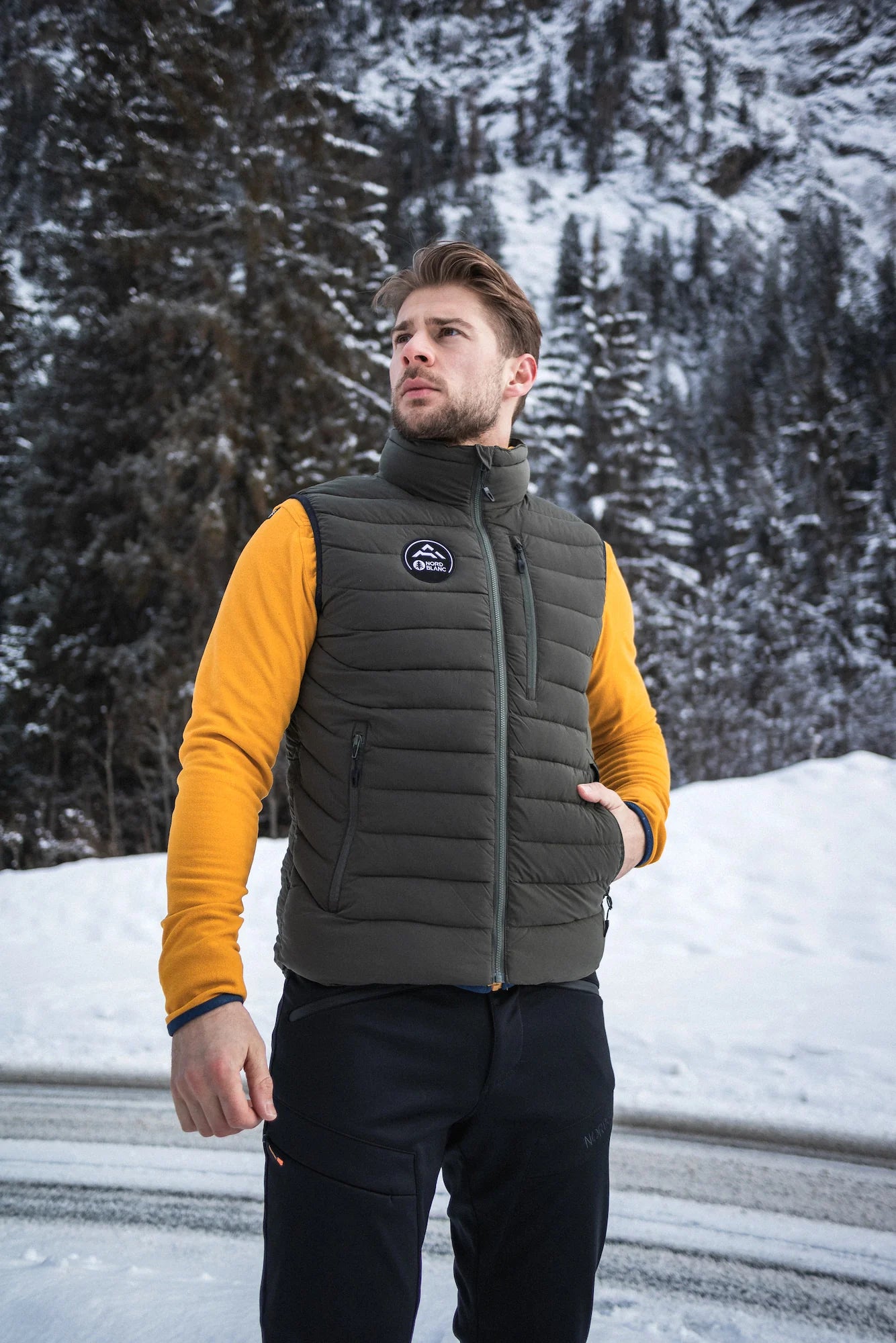 Winter vest men's - REAP khaki-3