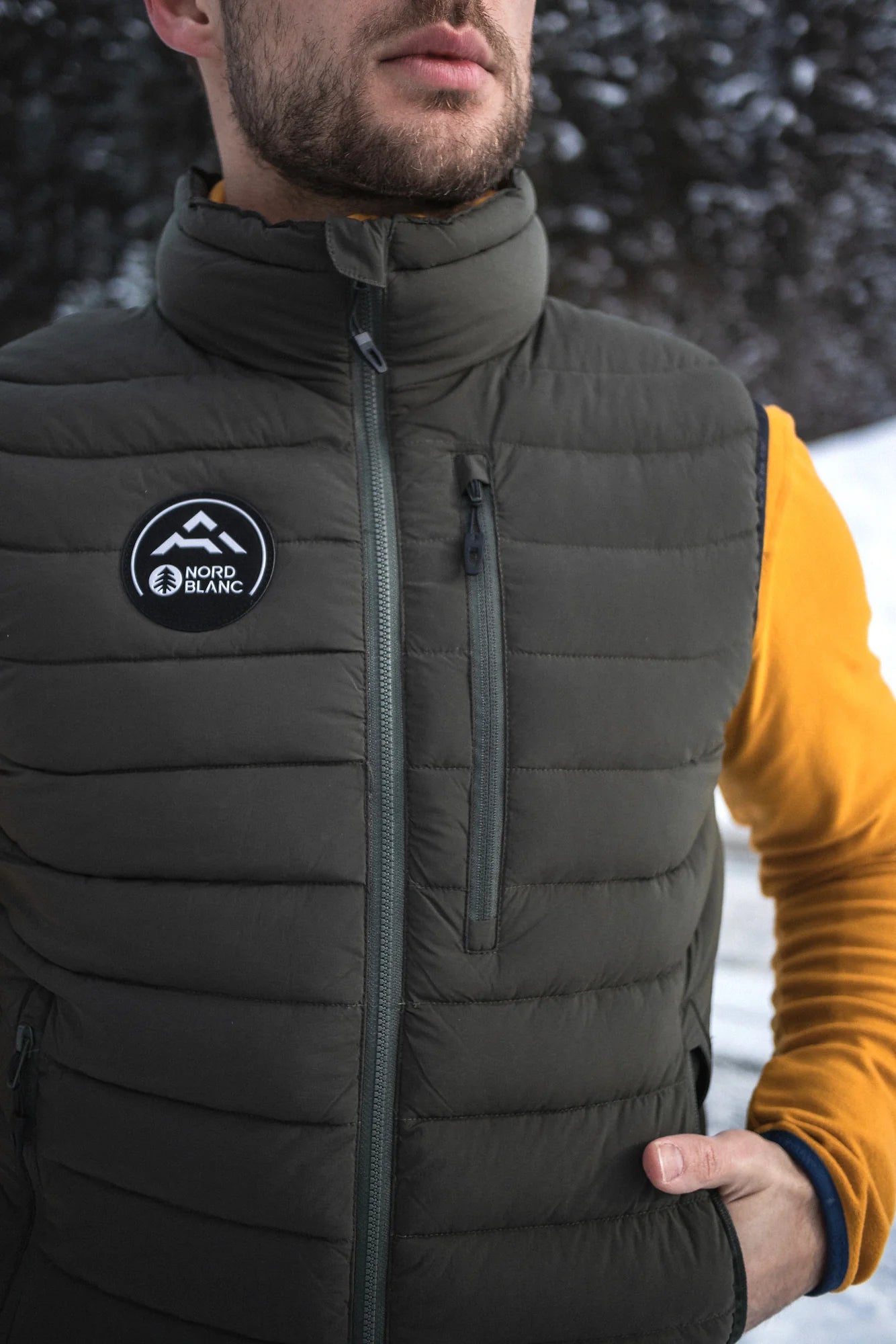 Winter vest men's - REAP khaki-4