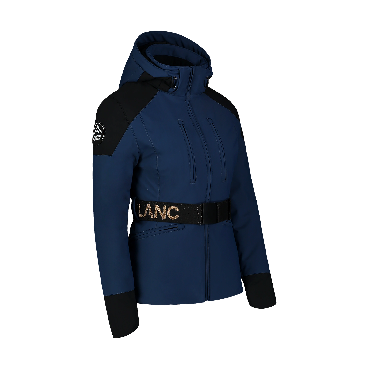 Softshell Skijacke Damen - BELTED blau-2