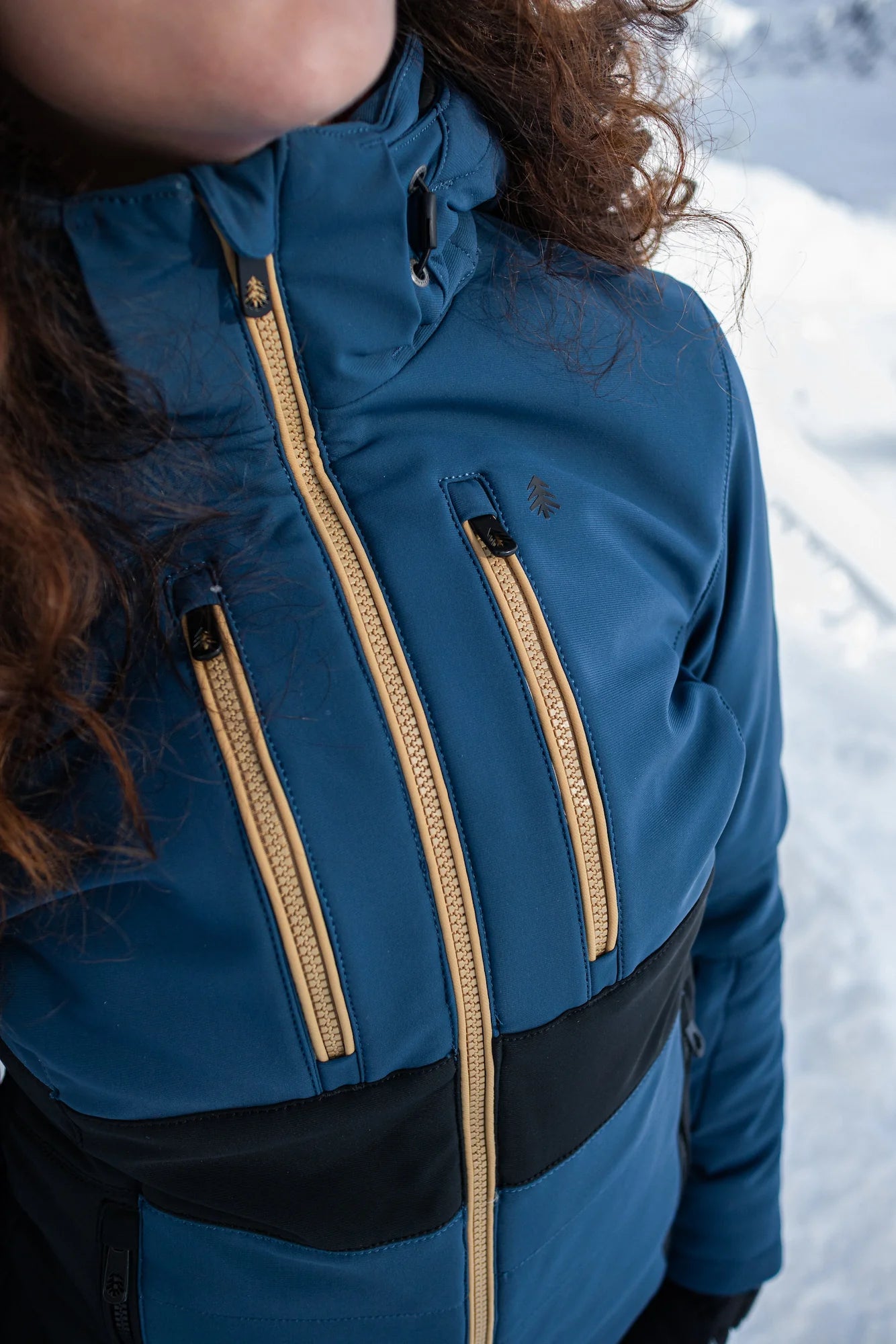 Ski softshell jacket women's - GRACEFUL blue-5