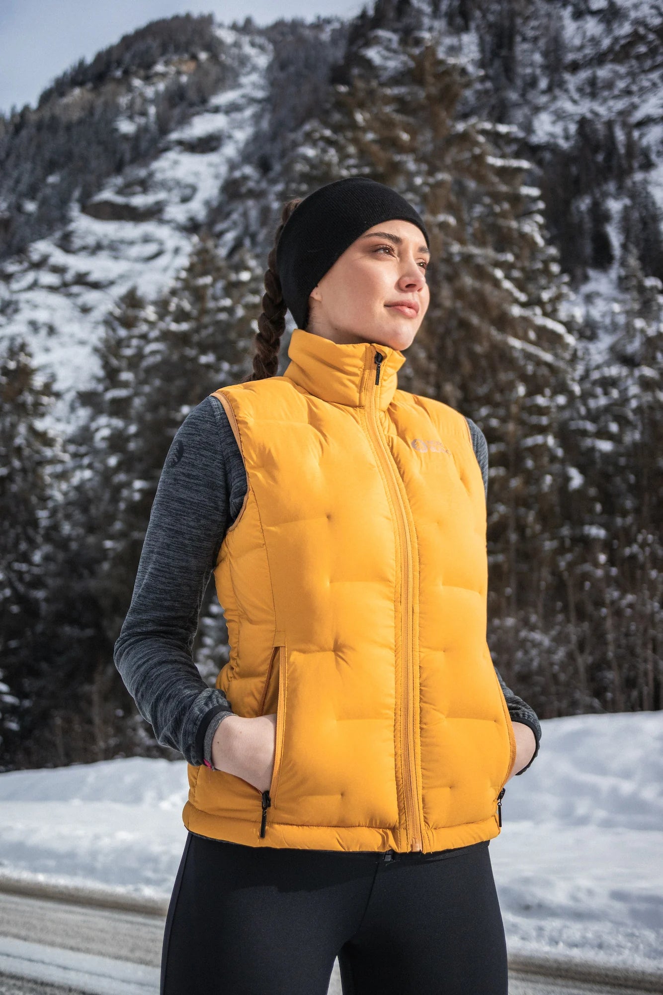 Winter vest women's - PLAINNESS yellow-3