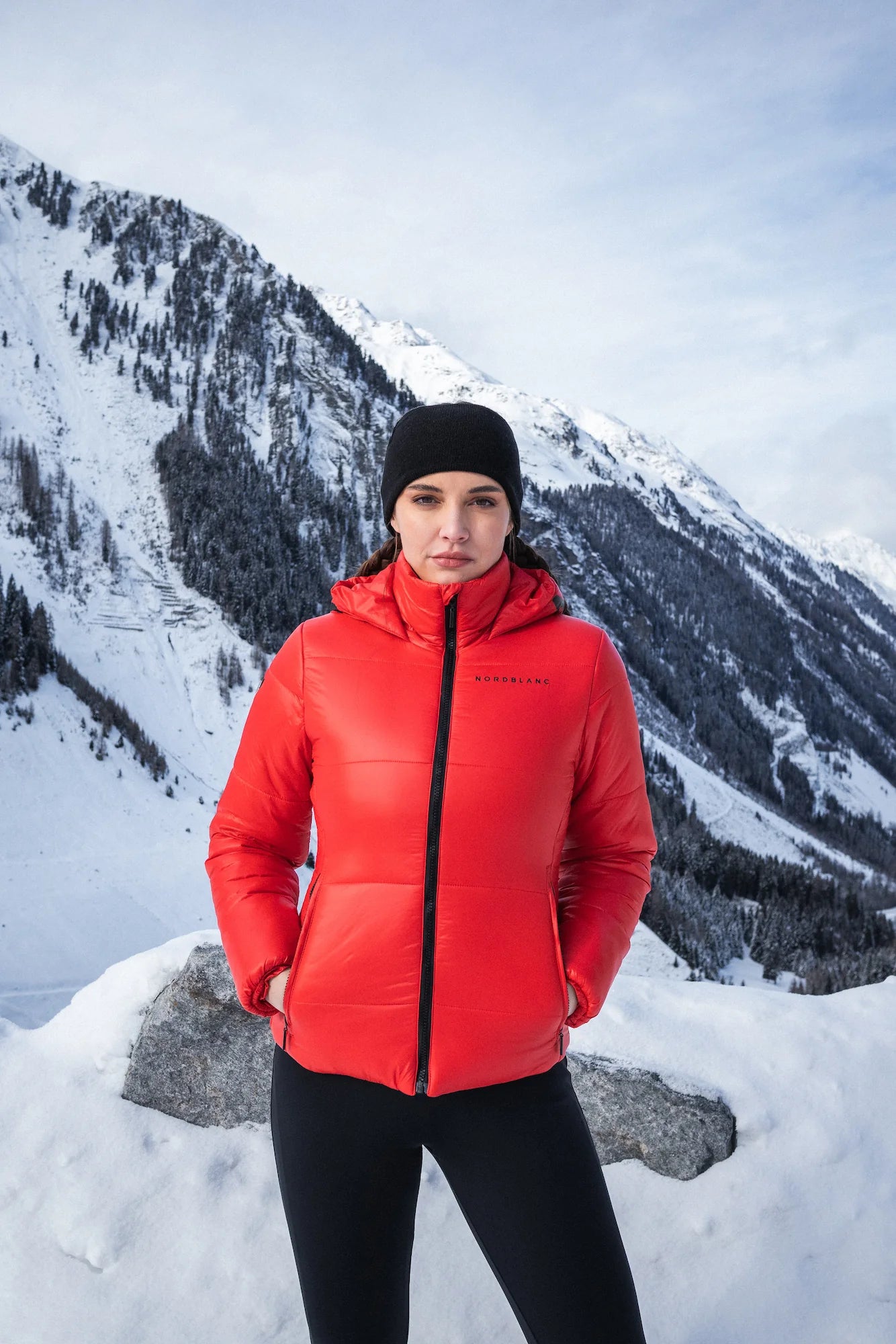 Winterjacke Damen - PUFF rot-11