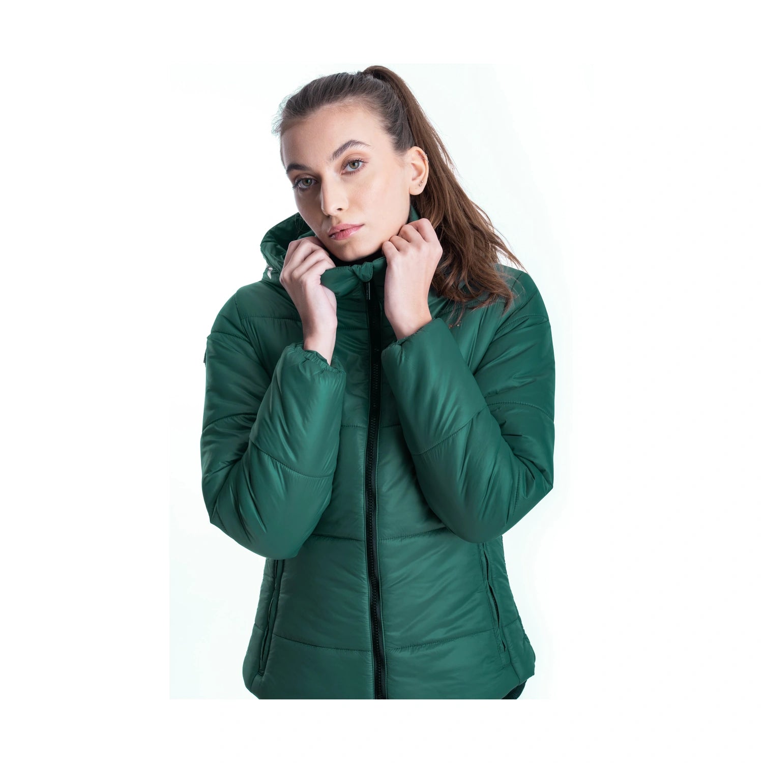 Prošivena jakna ženska - PUFF zelena-6