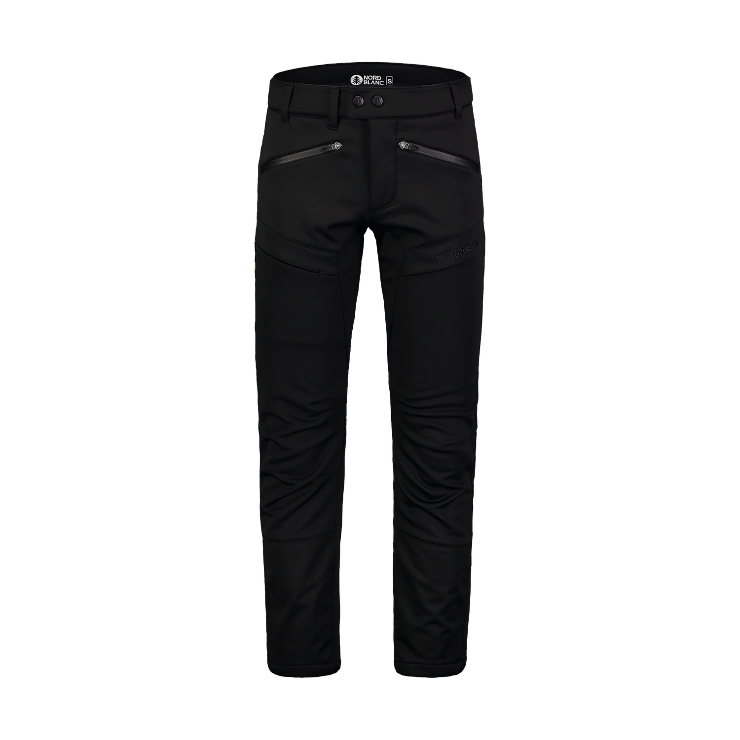 Softshell pants with fleece men's - ELECTRIC black-1