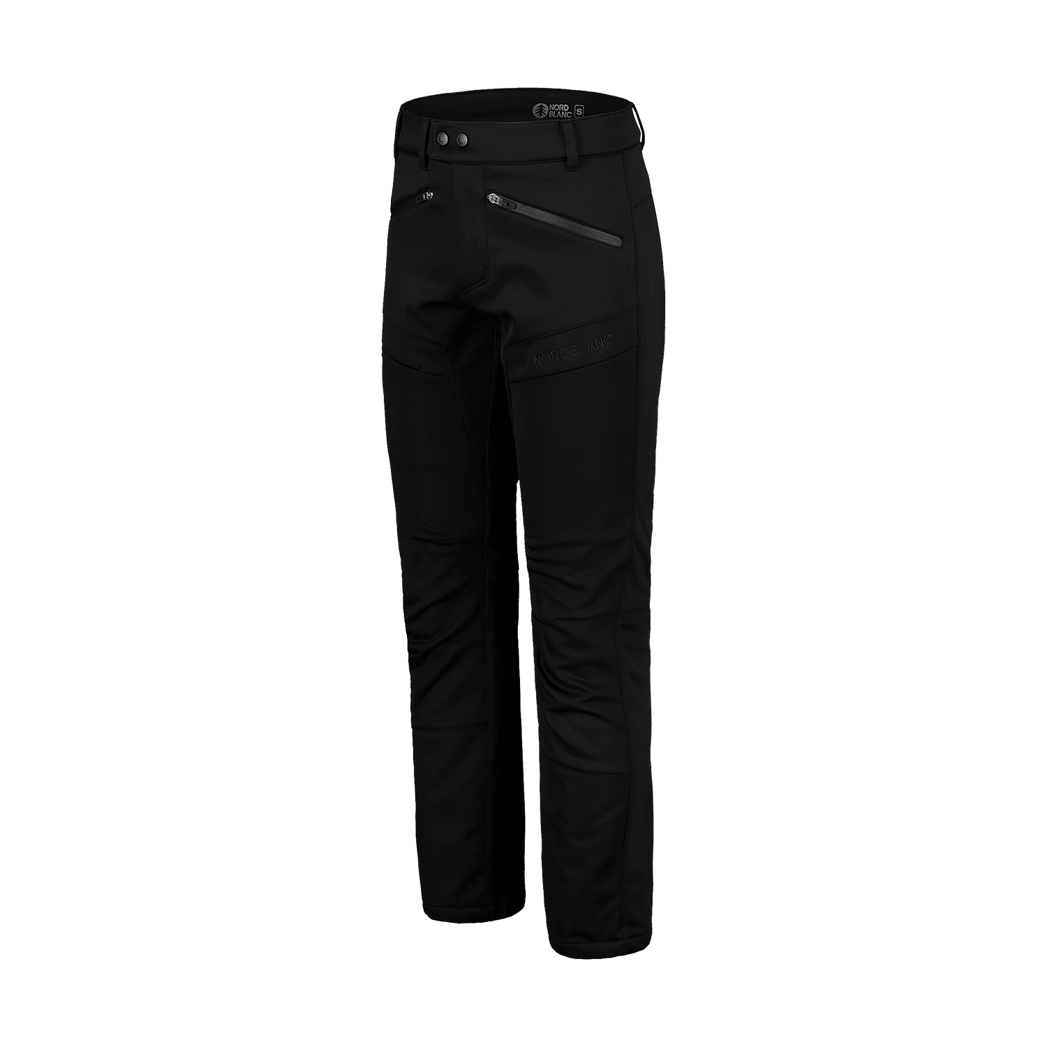 Softshell pants with fleece men's - ELECTRIC black-2