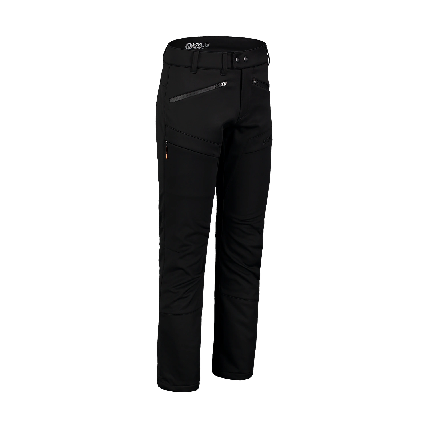 Softshell pants with fleece men's - ELECTRIC black-3