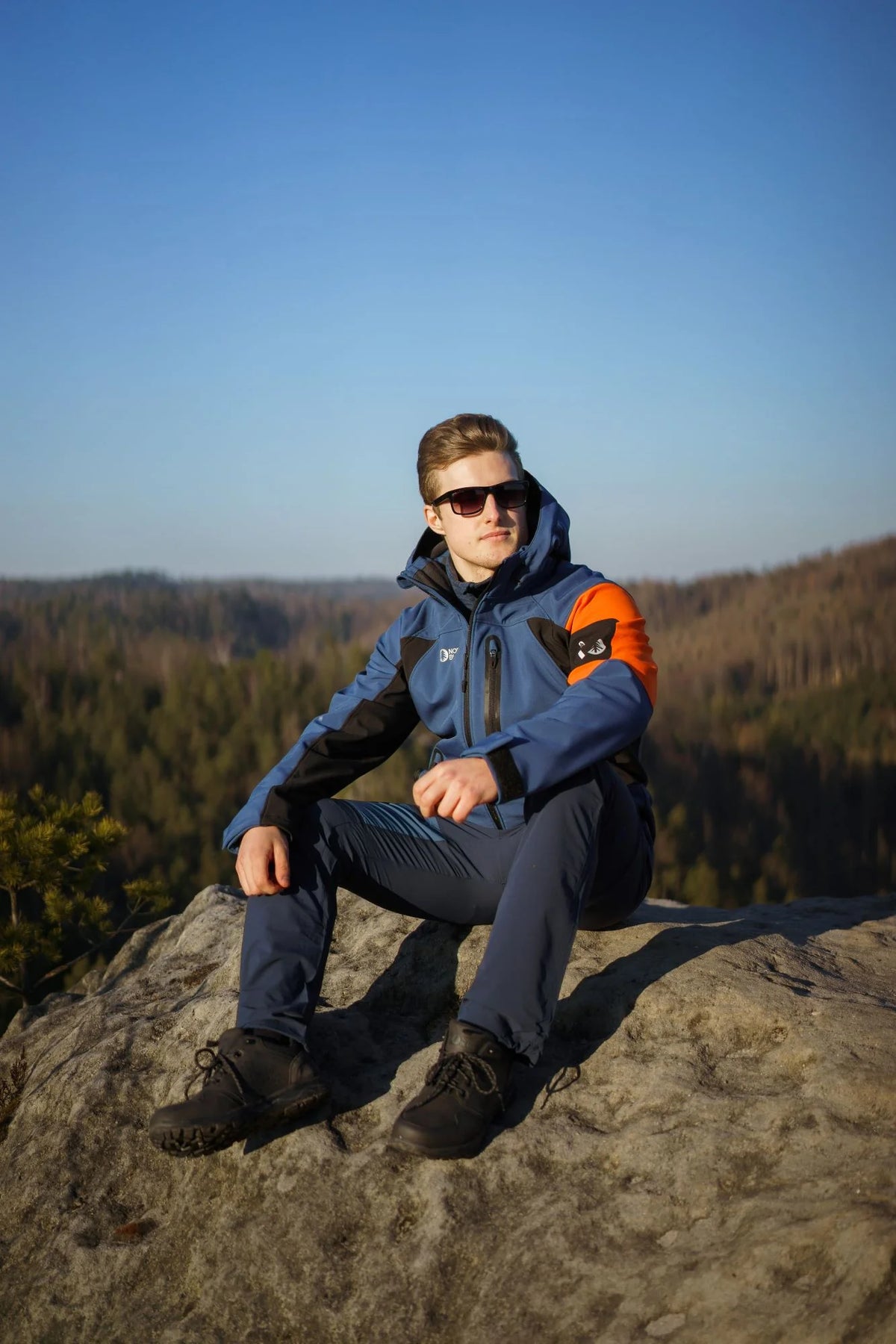 Softshell jacket with fleece men's - DISCOVERY blue – image 3
