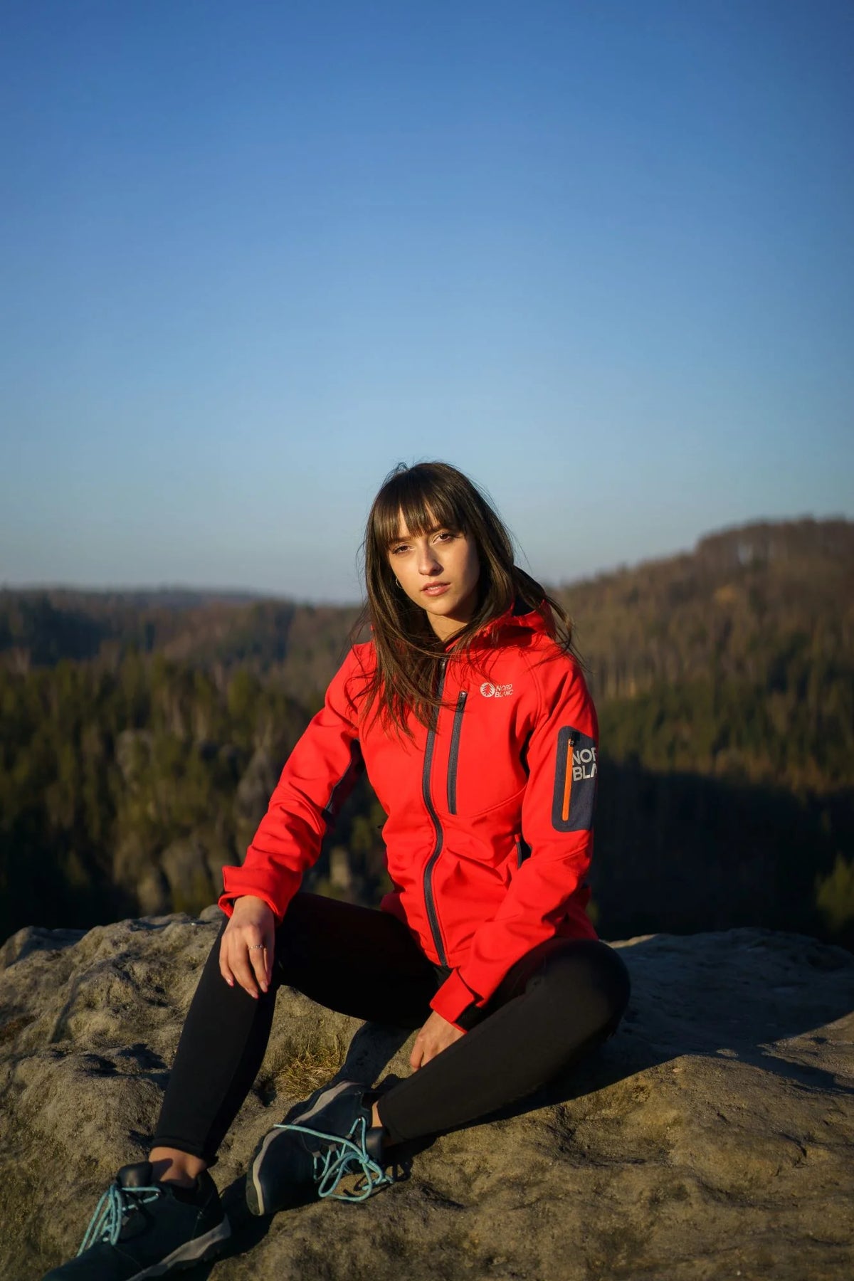 Softshell jacket with fleece women's - CHUNG red – image 3
