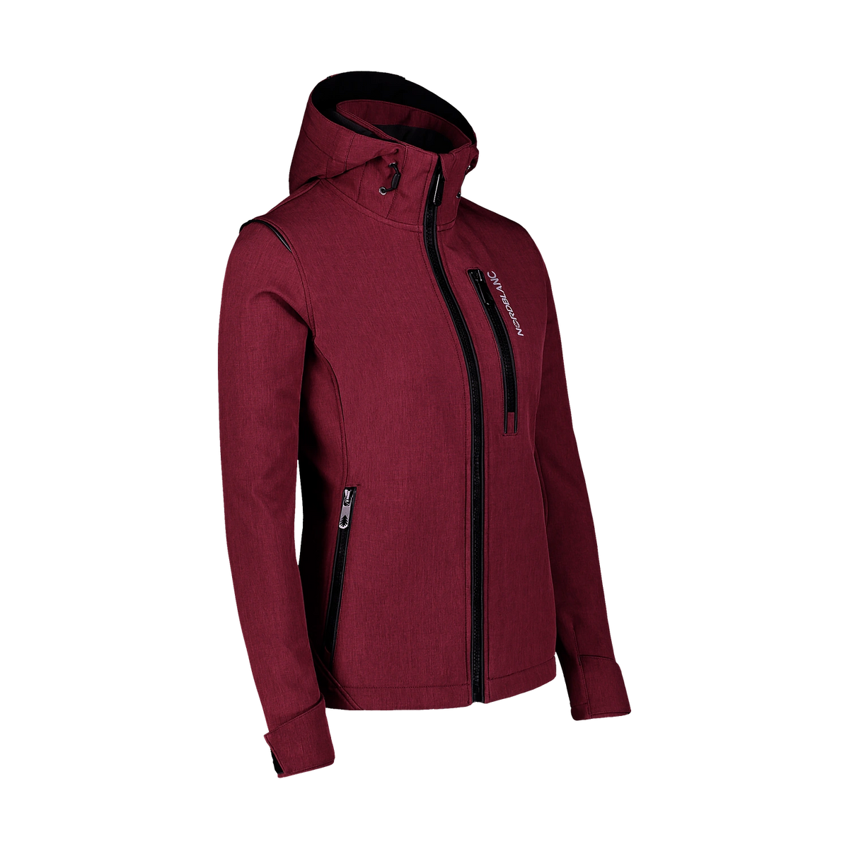 Softshell jacket with fleece women's - BRILIANCE wine red – image 2