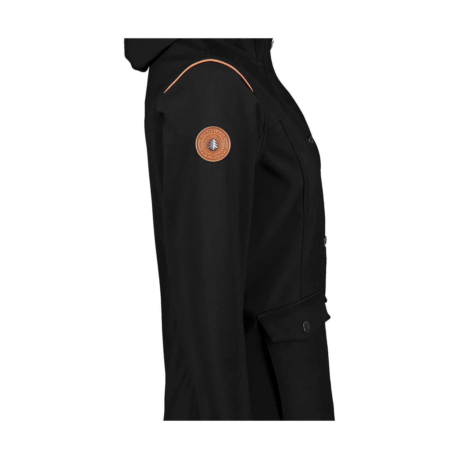 Softshell parka with fleece women's - TEXTURE black-4