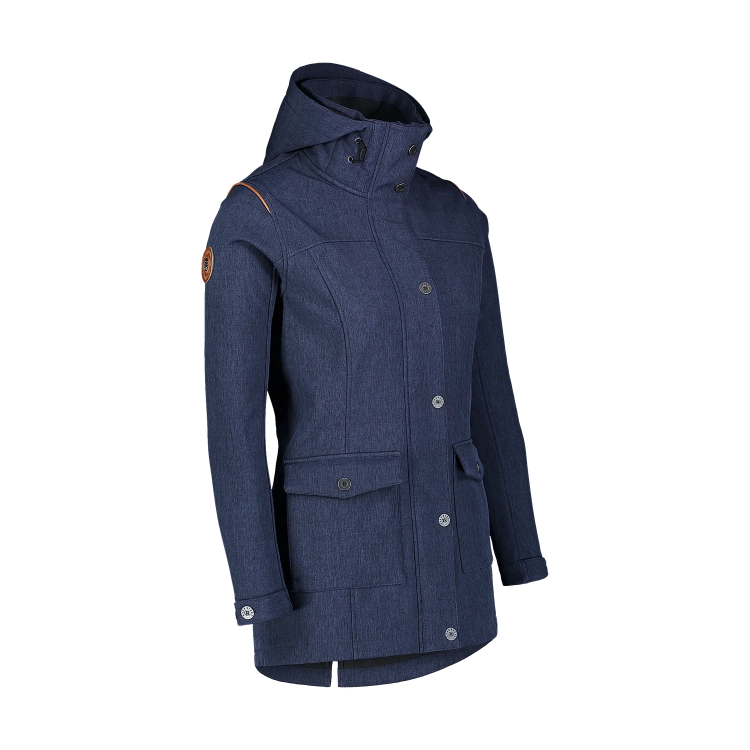 Softshell parka with fleece women's - TEXTURE blue-2