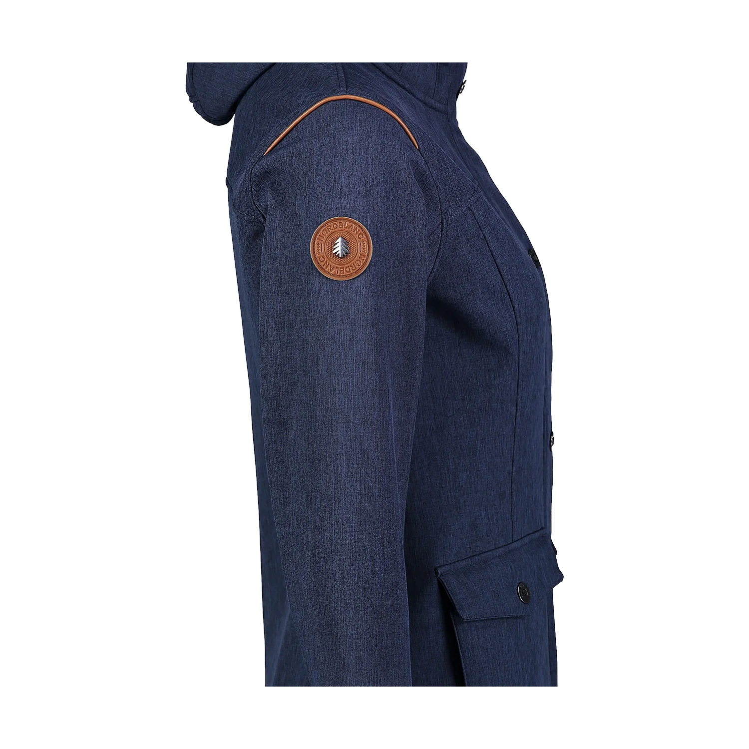 Softshell parka with fleece women's - TEXTURE blue-4