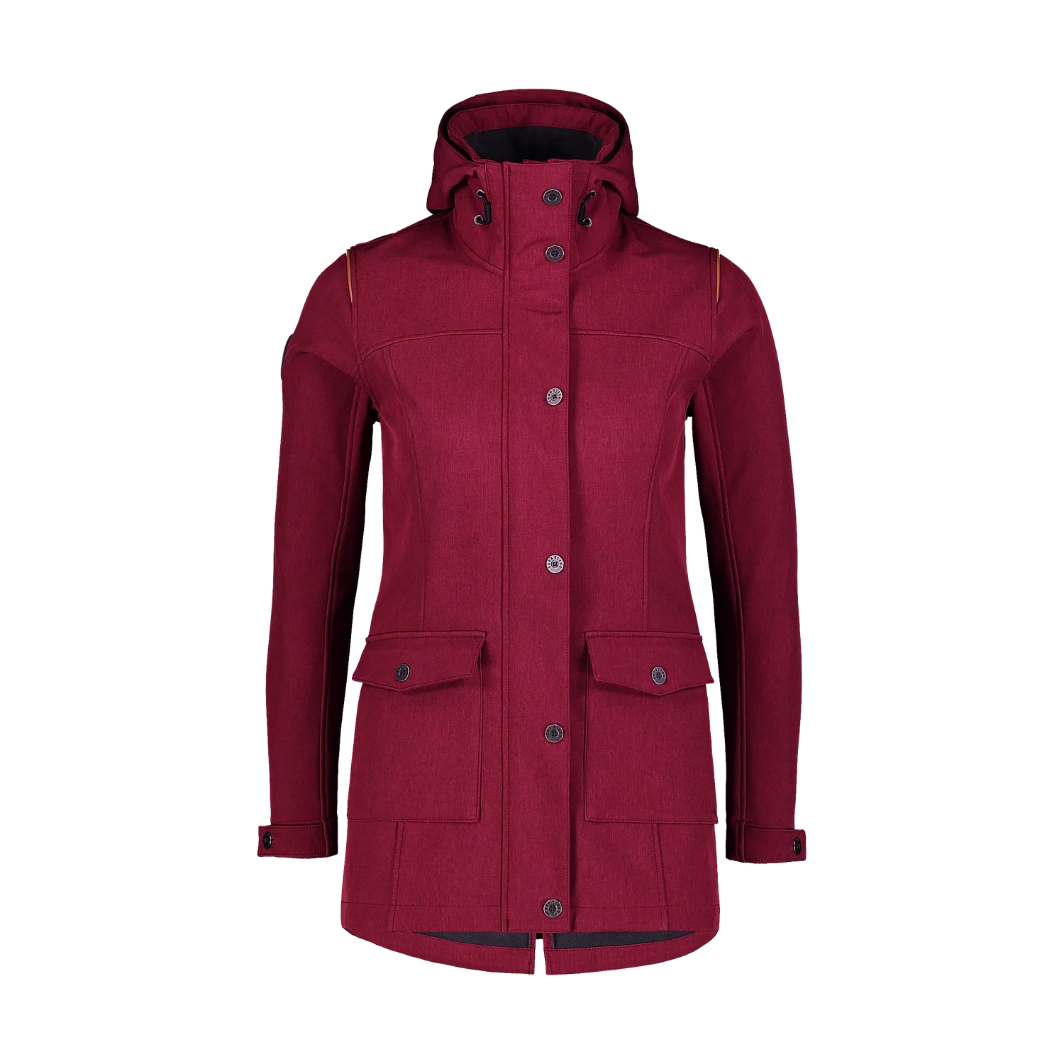 Softshell parka with fleece women's - TEXTURE wine red-1